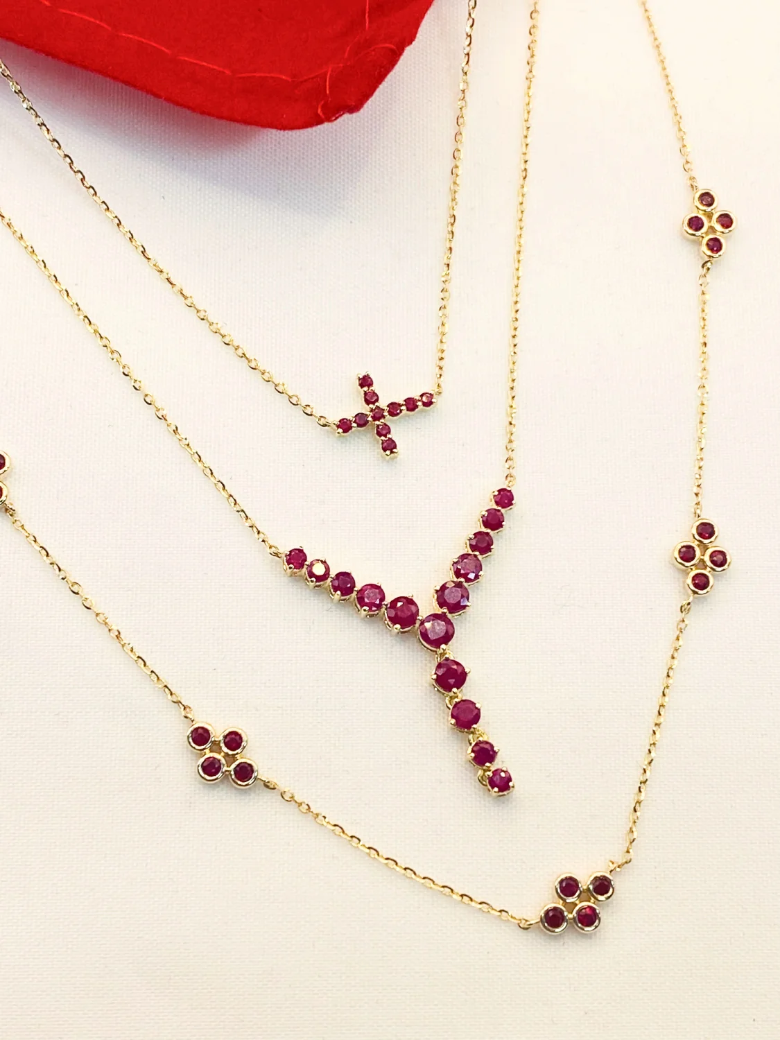 Multi Bezel Color Stone Necklace - Image 5
