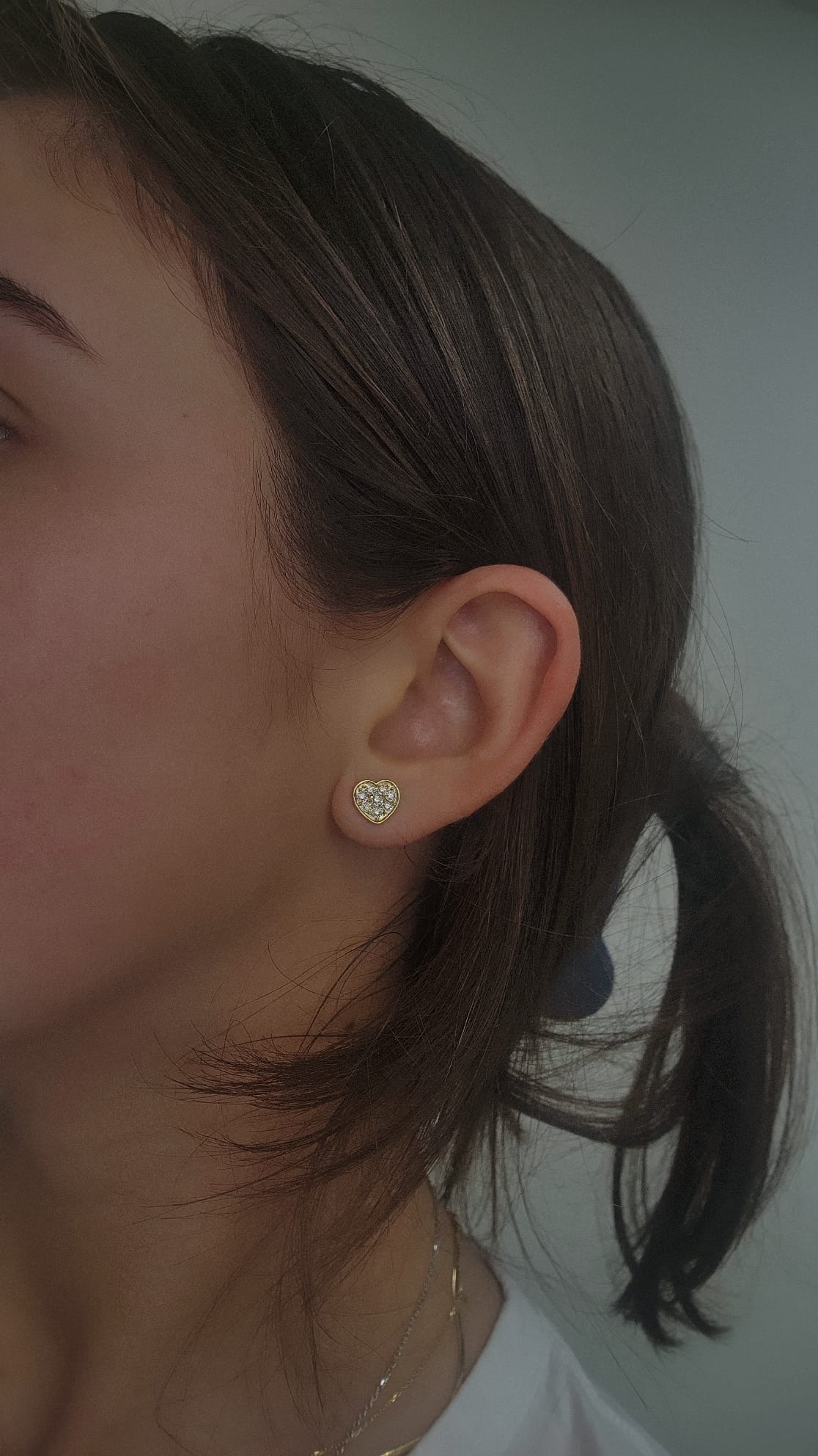 Diamond Heart Earrings - Image 4