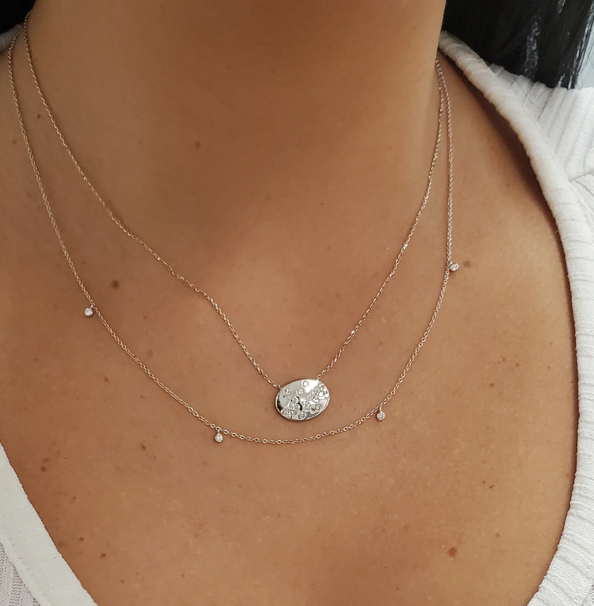 Diamond Oval Necklace - Image 3