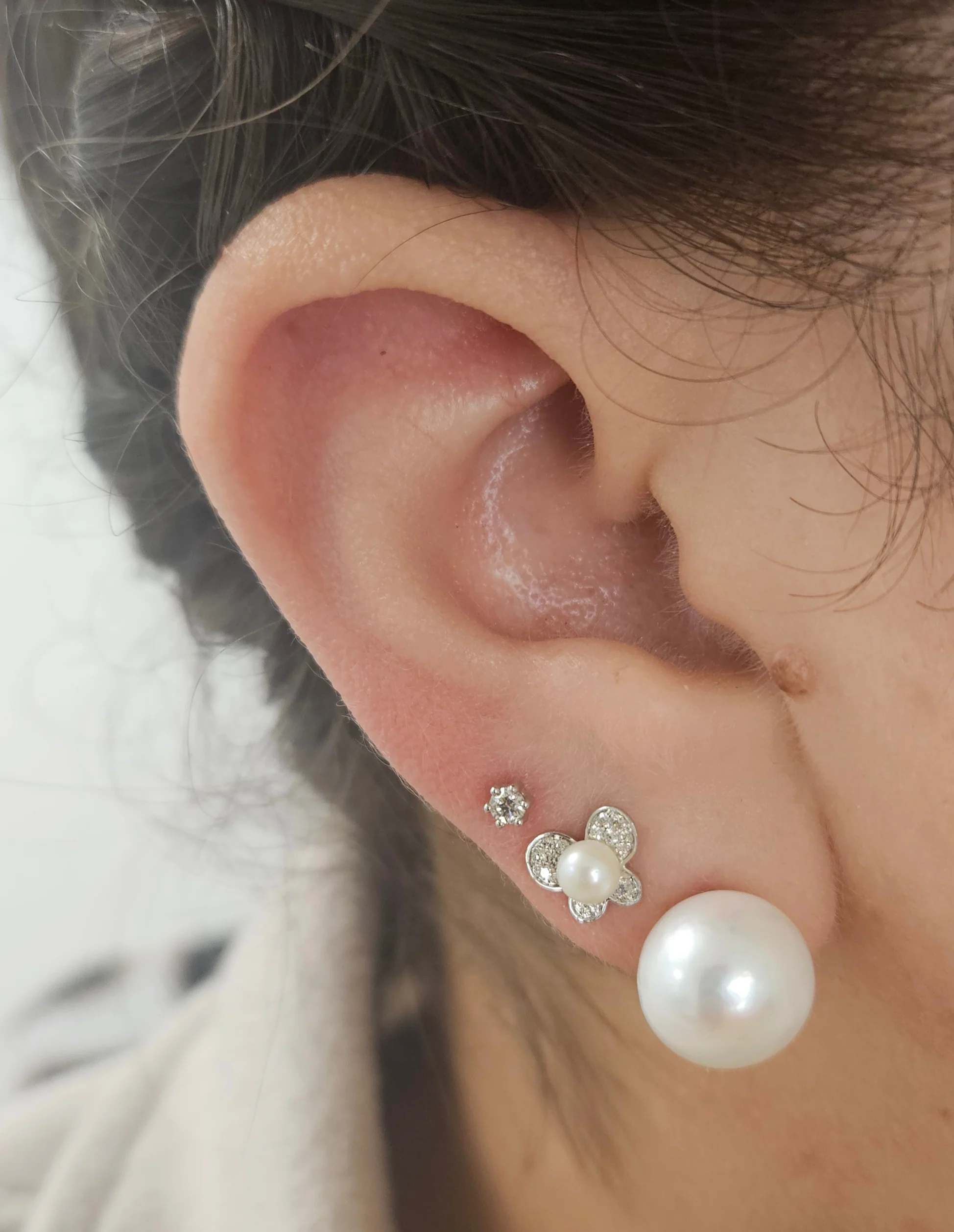 Diamond Stud Baby Earrings - Image 2
