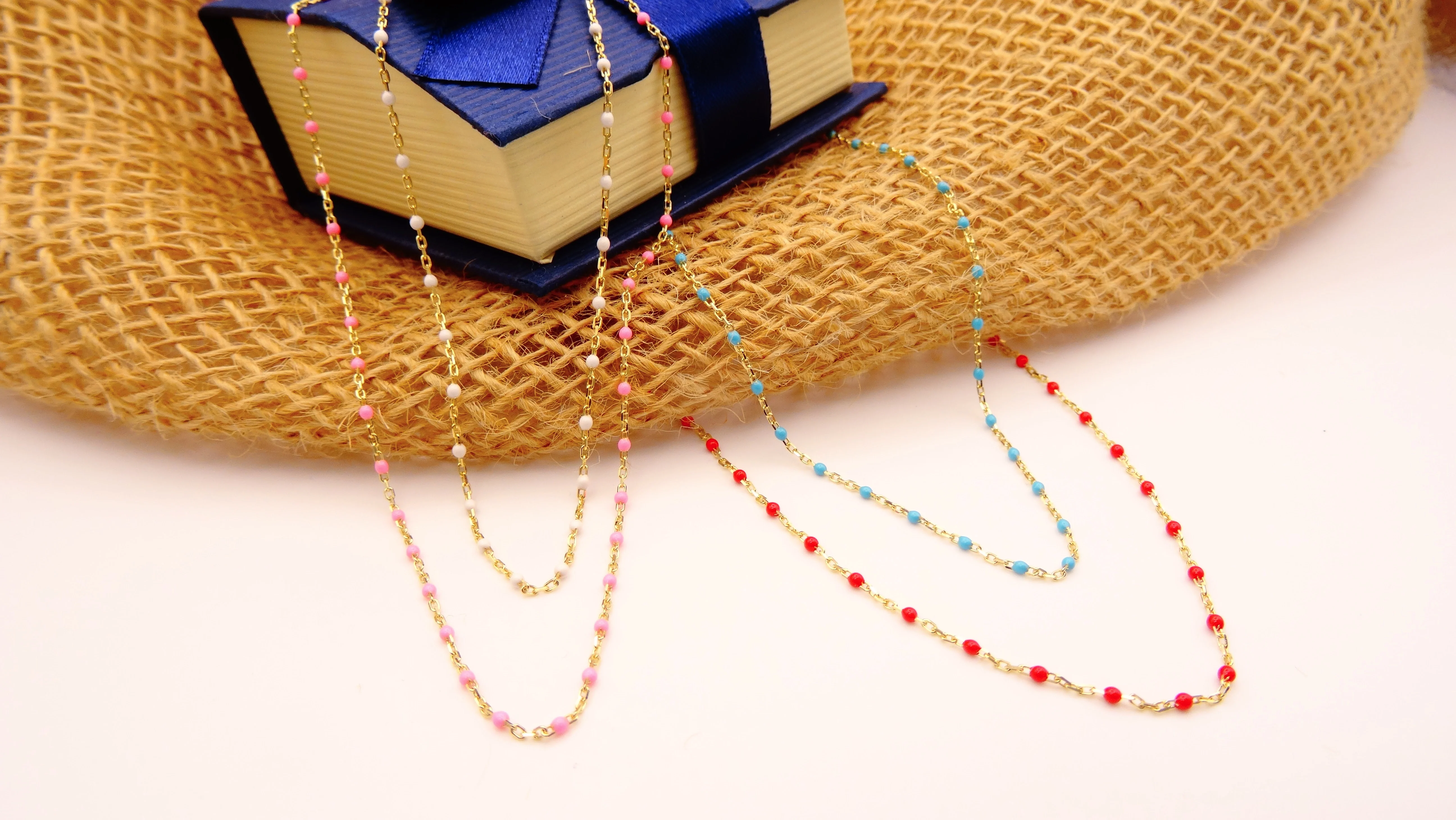 Mini Enamel Color Necklace 18/16'' - Image 4