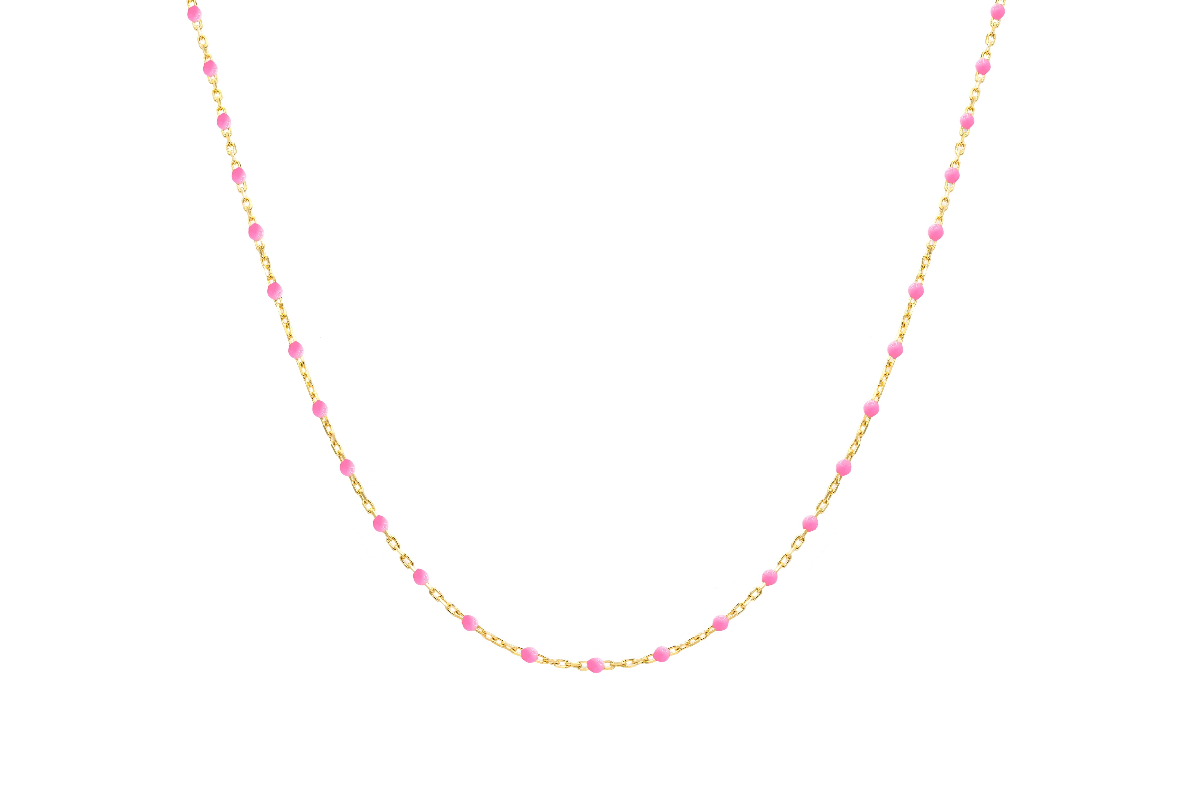 Mini Enamel Color Necklace 18/16'' - Image 5