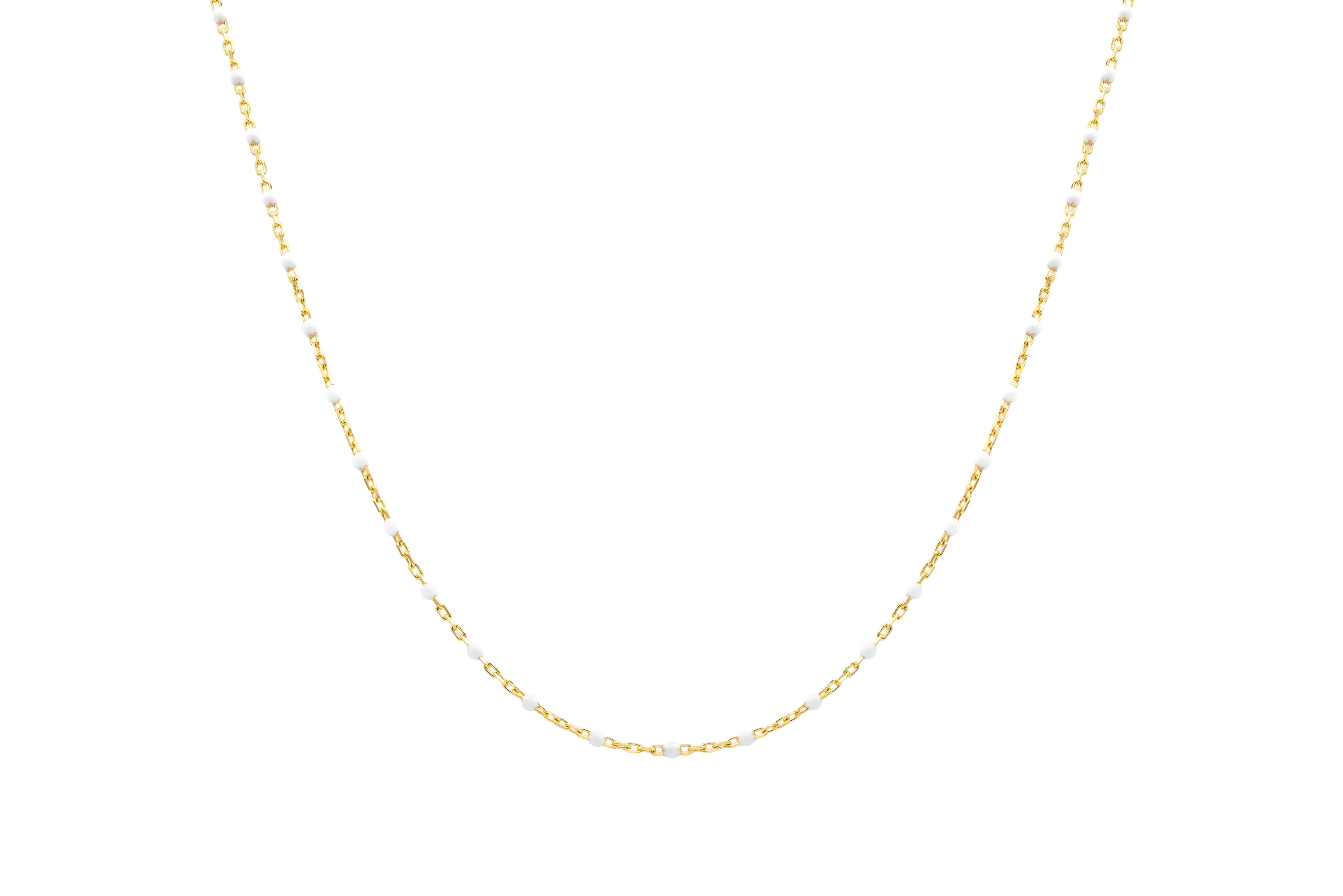 Mini Enamel Color Necklace 18/16'' - Image 7