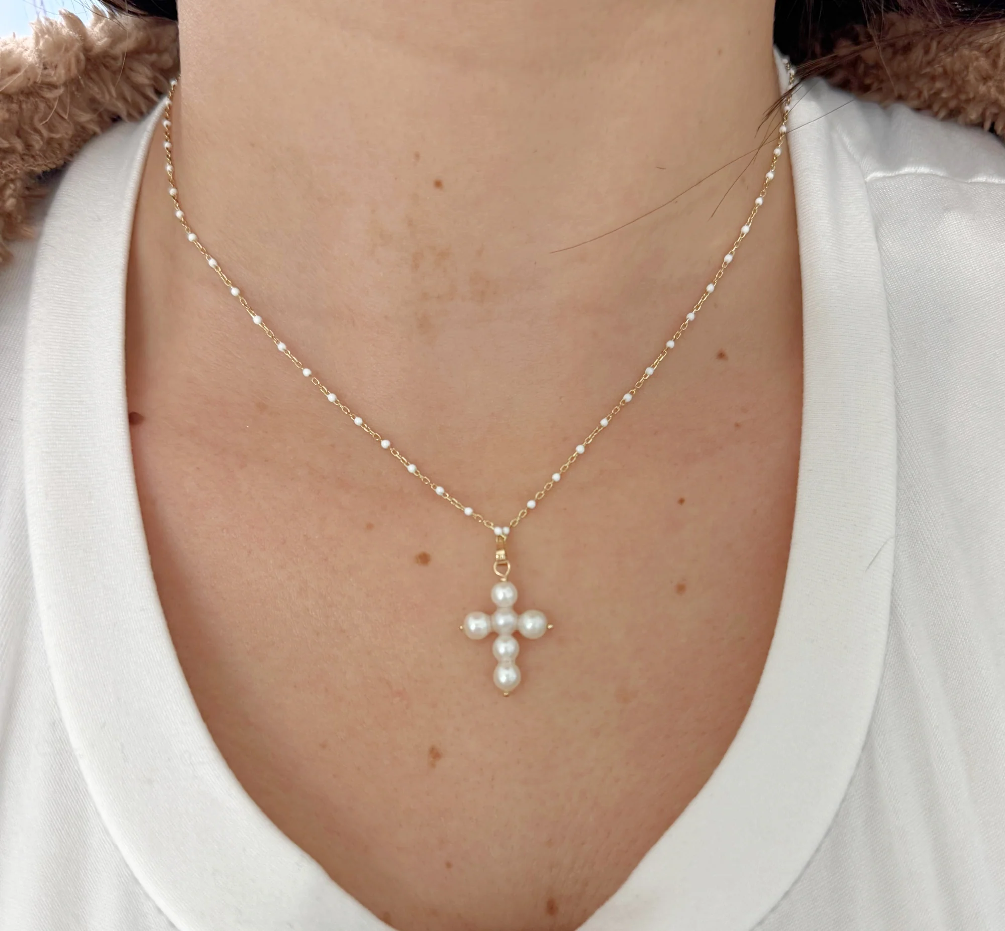 Mini Enamel Color Necklace 18/16'' - Image 8