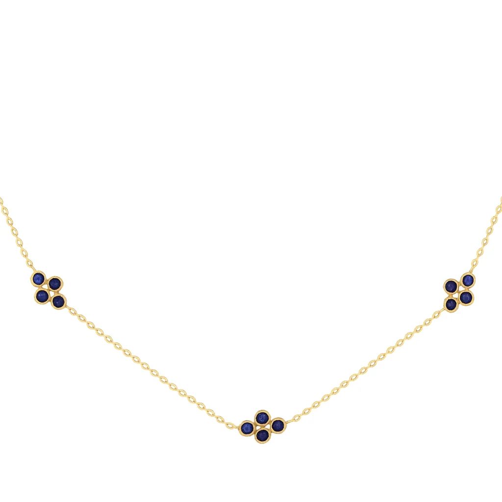 Multi Bezel Color Stone Necklace - Image 3