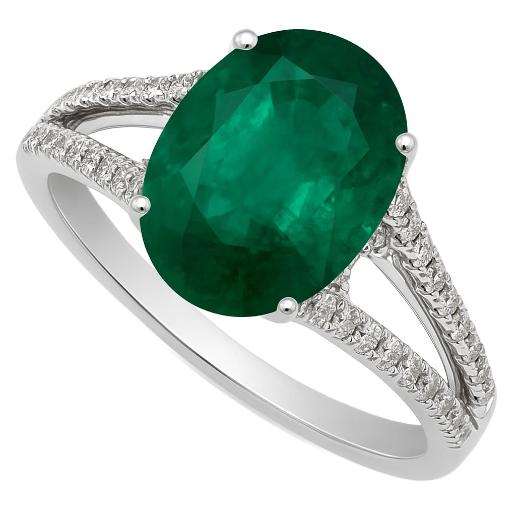 18K Gold Split Shank Diamond Setting Ring - Image 6