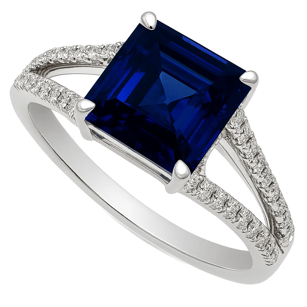 18K Gold Split Shank Diamond Setting Ring - Image 7