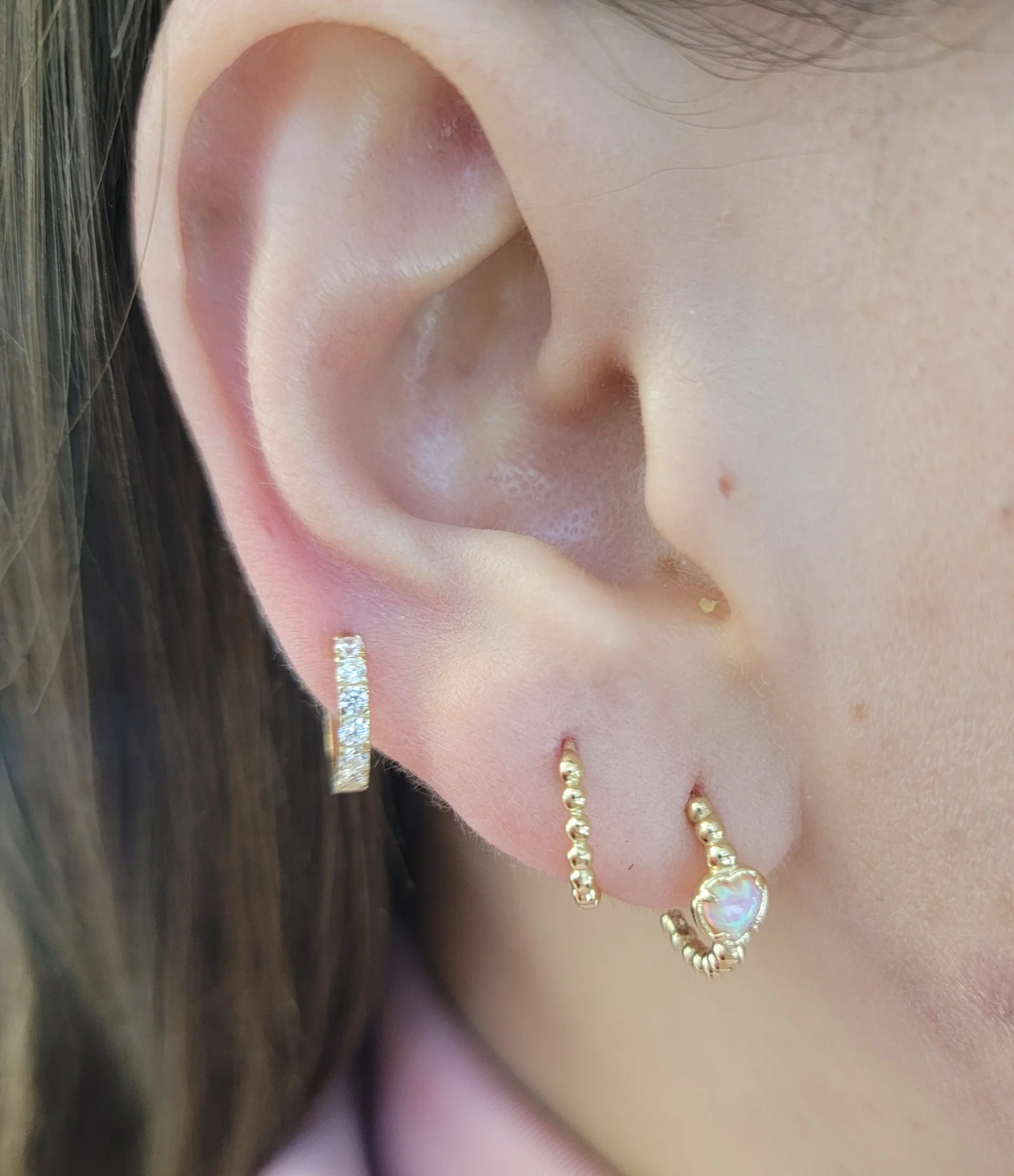 Beaded Huggie Earrings - Image 2