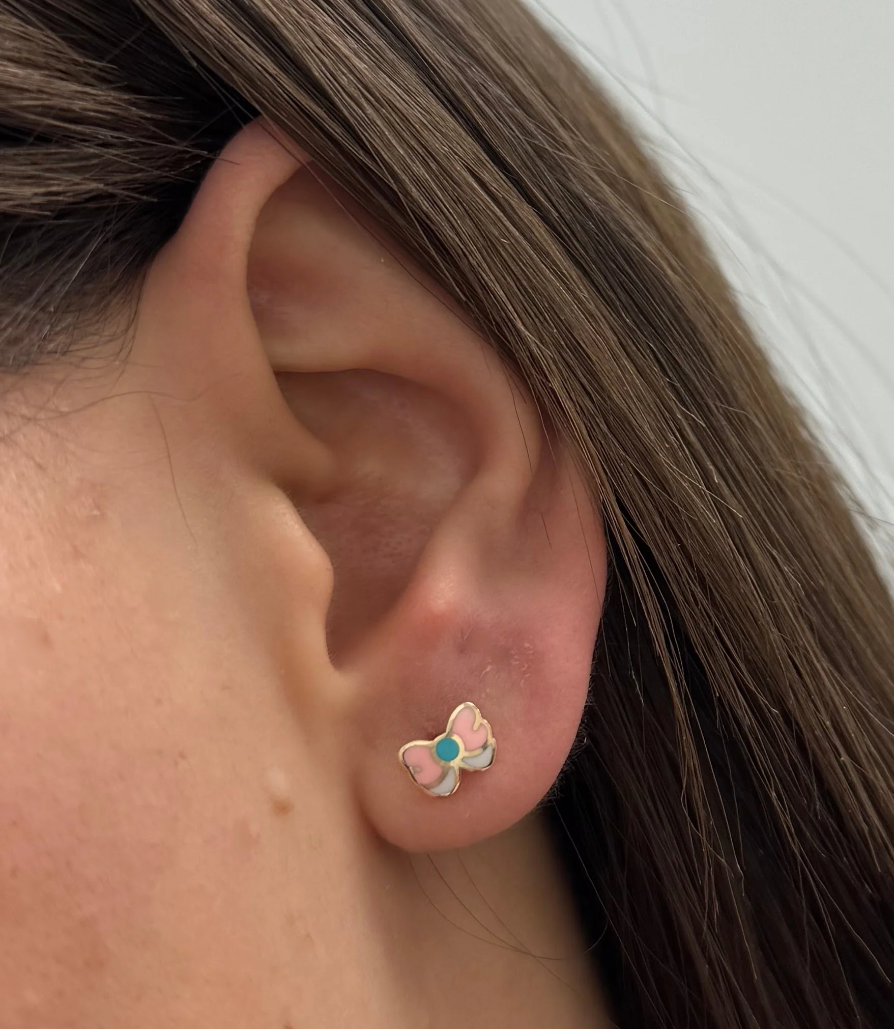 Bow Enamel Earrings - Image 2