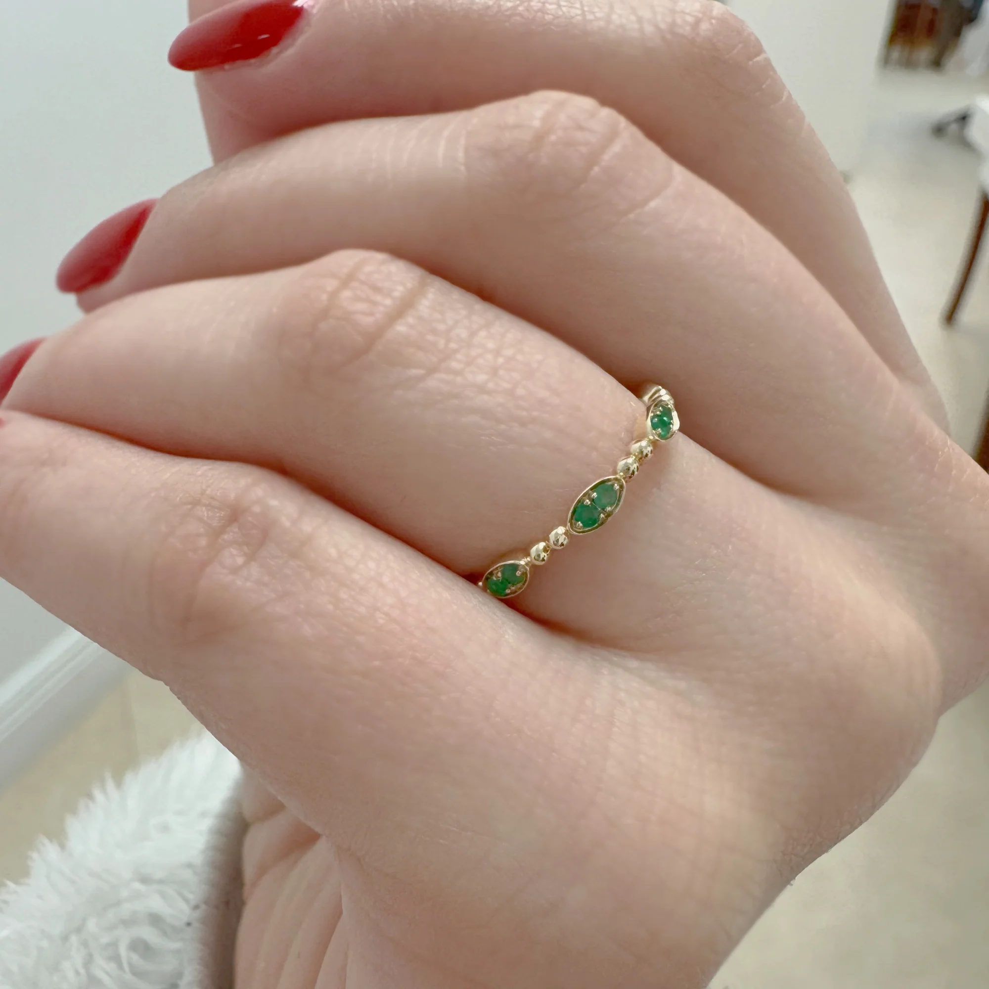Color Stone Beaded Ring - Image 4