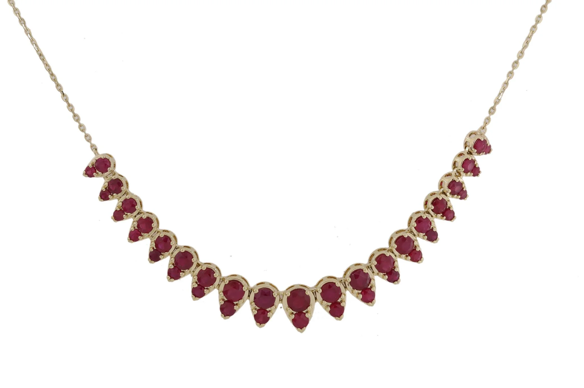 Color Stone Pear Shape Necklace - Image 3