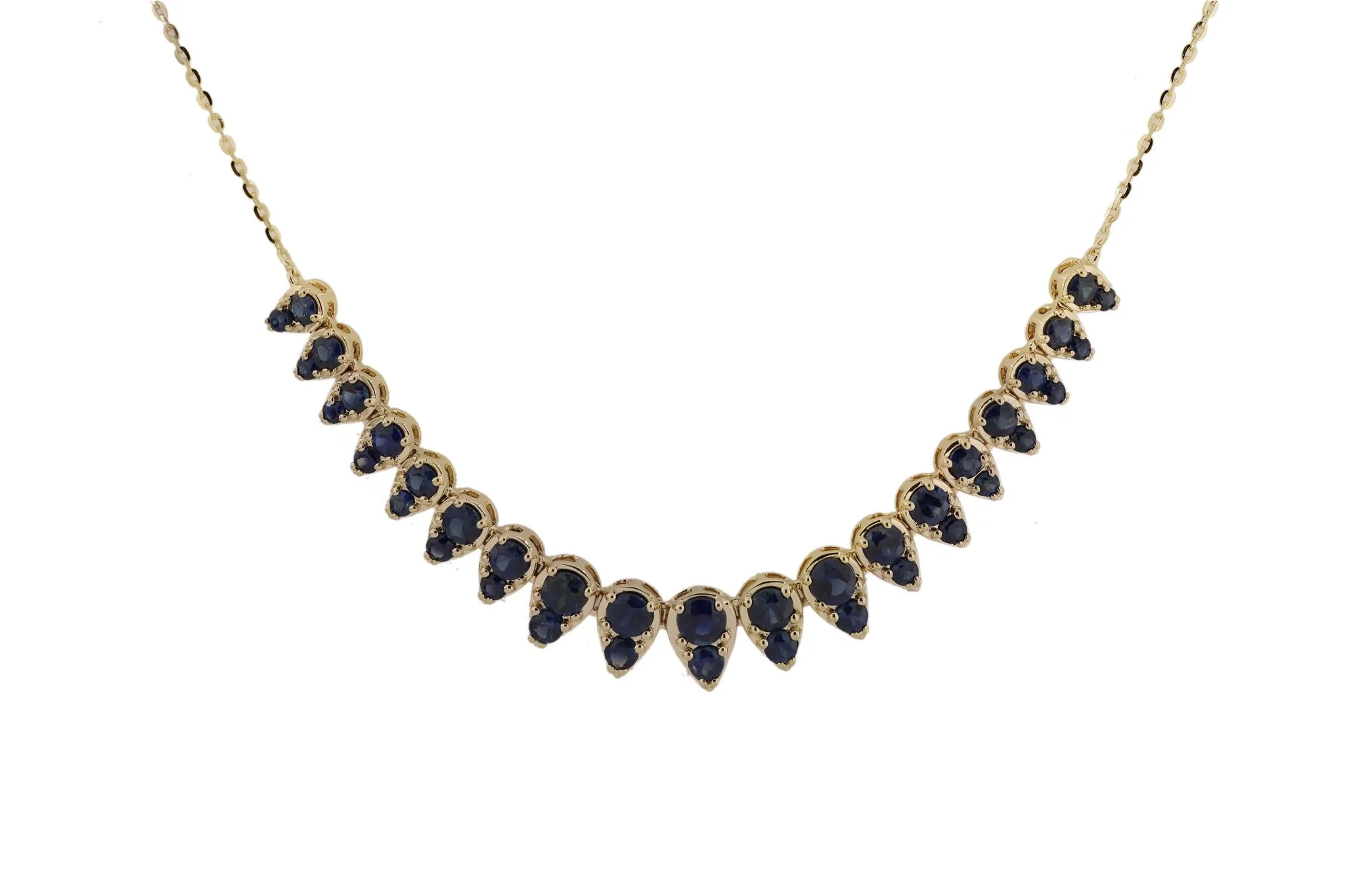 Color Stone Pear Shape Necklace - Image 4