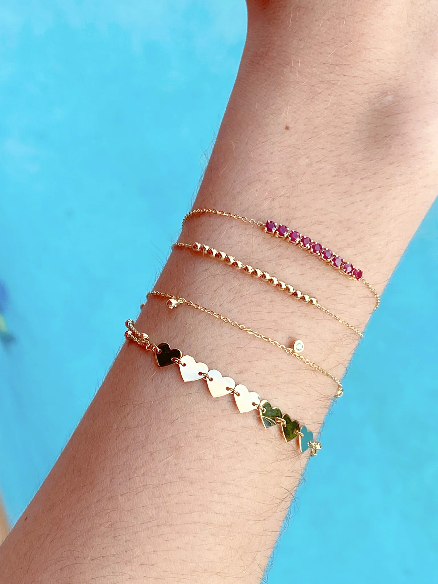Delicate Diamond Dangle Bracelet - Image 2
