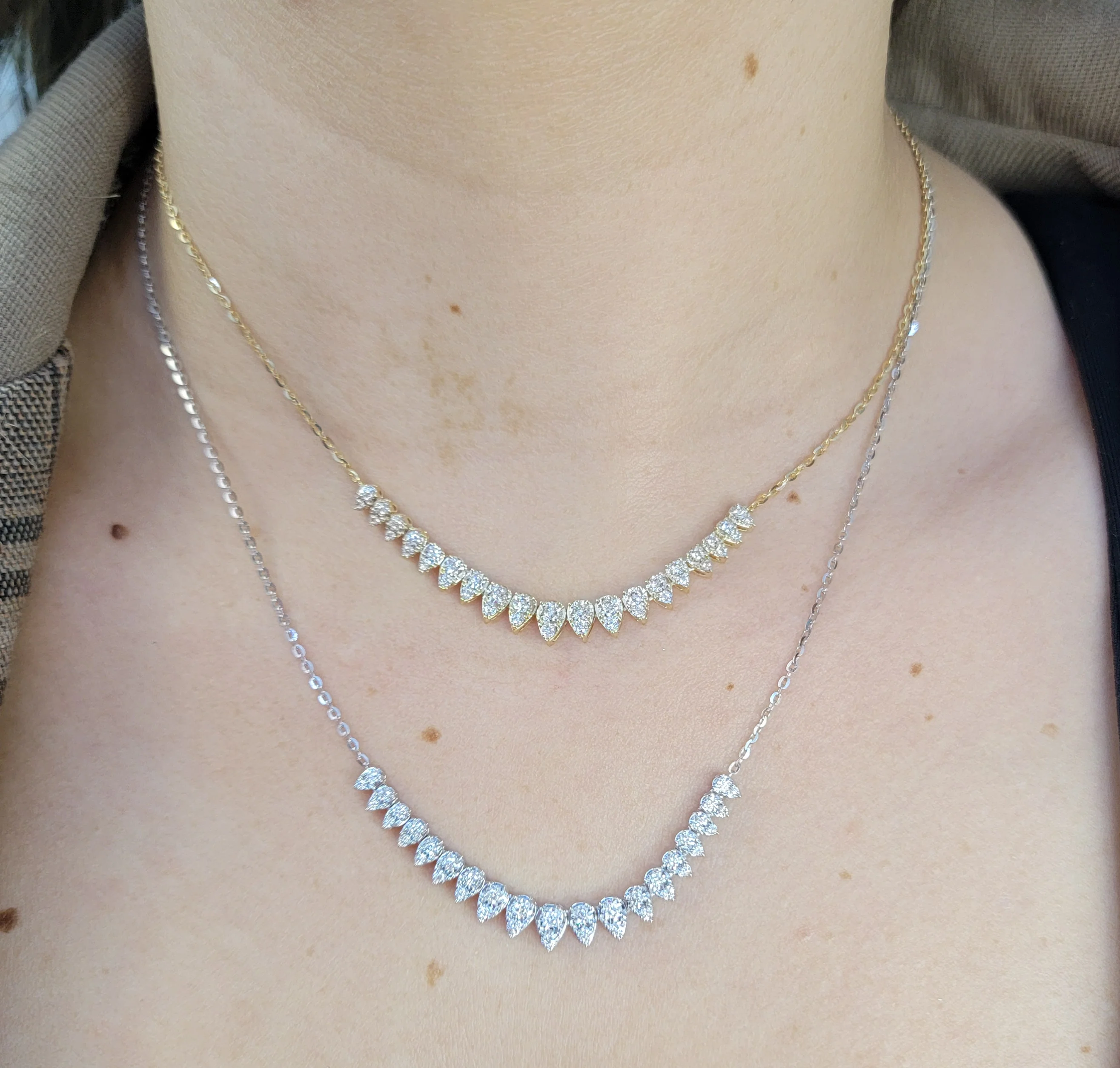 Diamond Illusion Multi Drop Necklace - Image 2