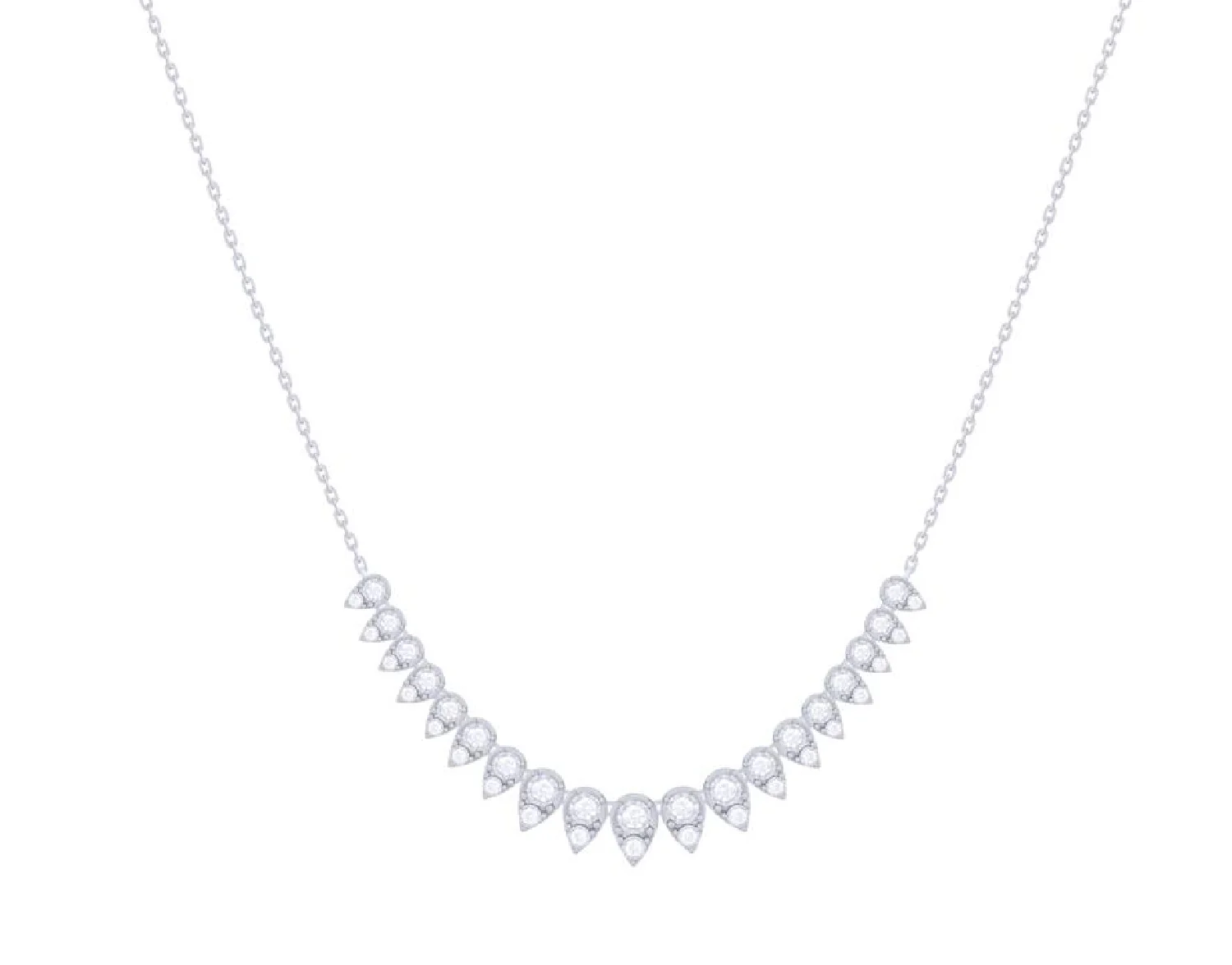 Diamond Illusion Multi Drop Necklace - Image 3