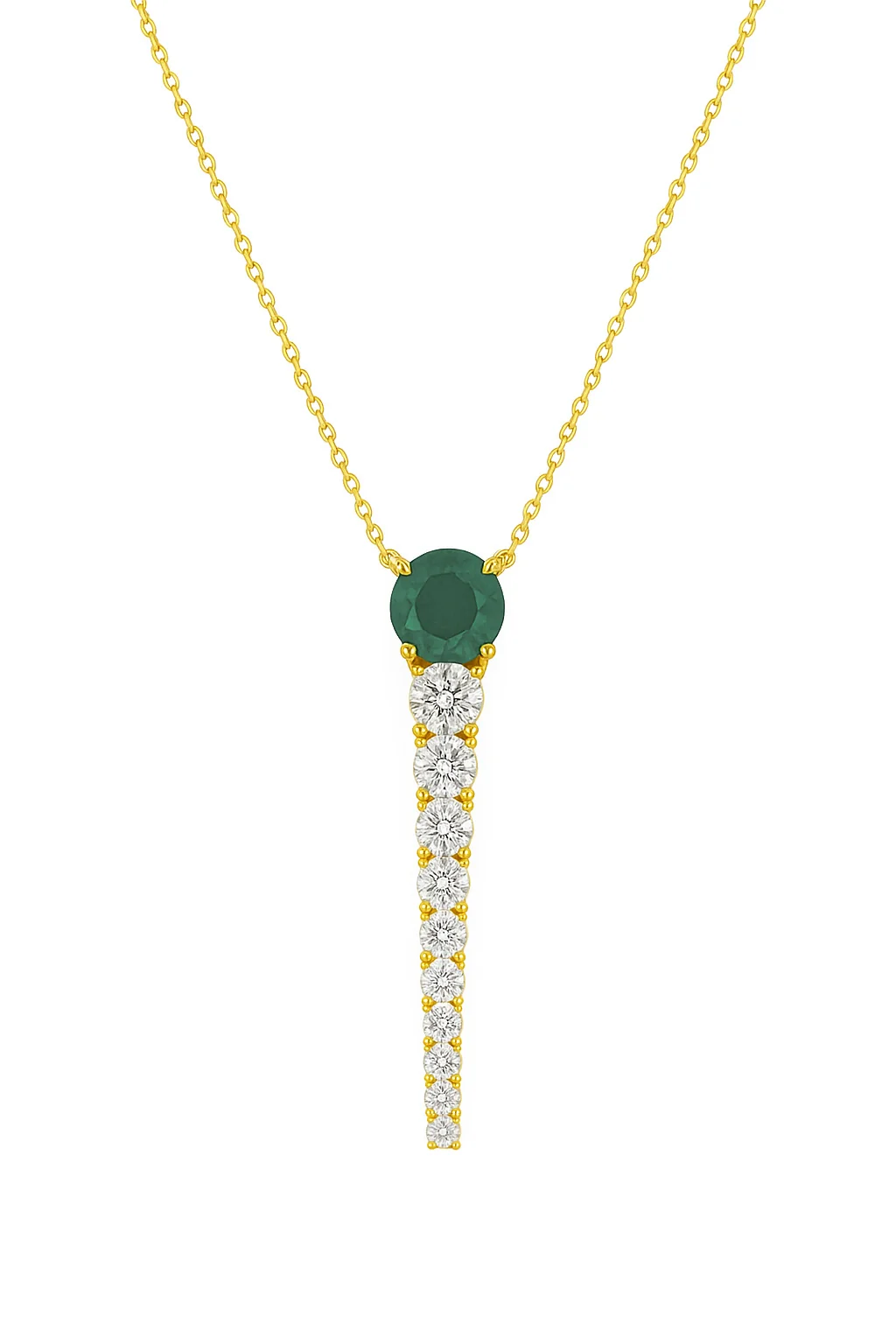 Diamond Riviera Round Cut Color Stone Lariat Necklace - Image 7