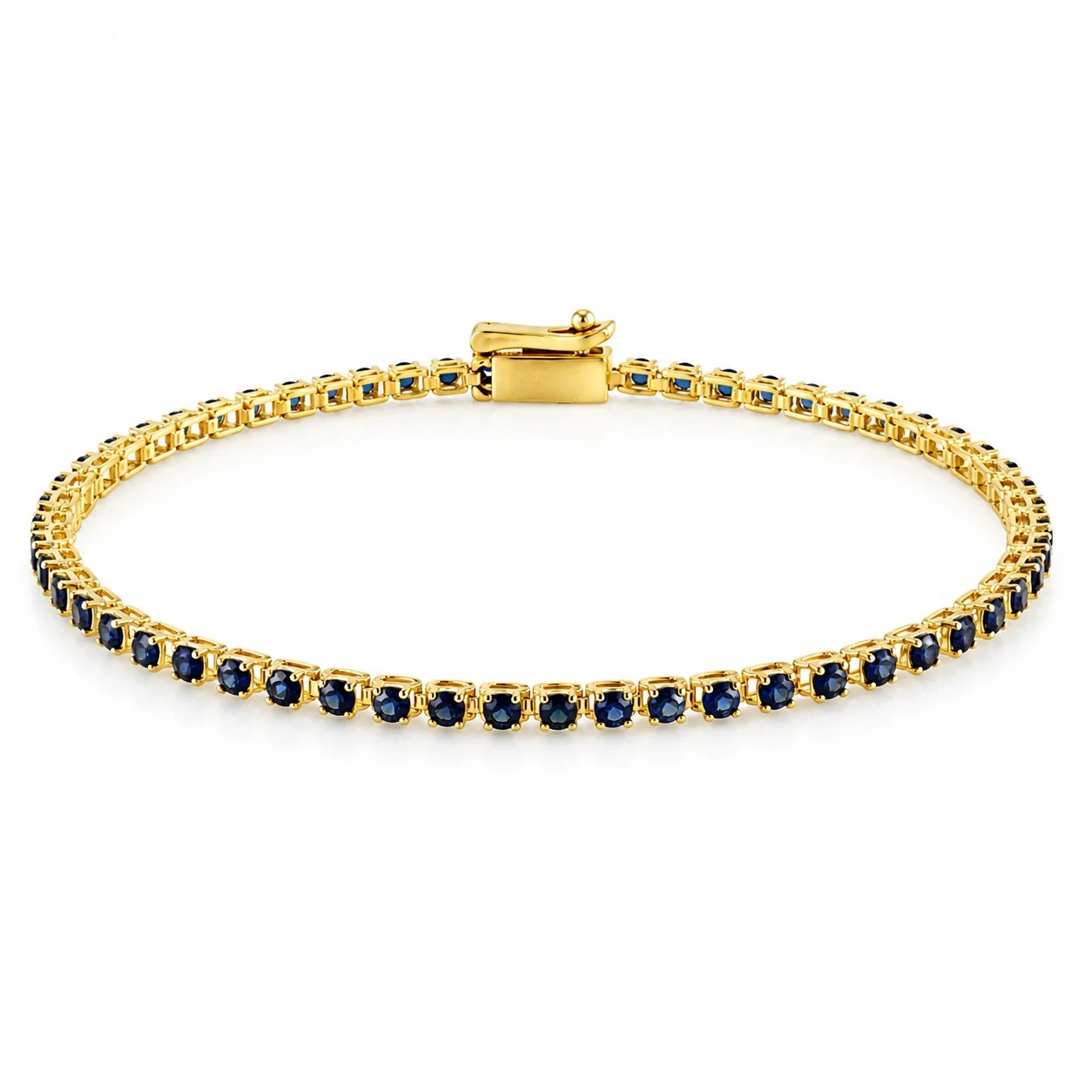 Fine Color Stone Tennis Bracelet - Image 3