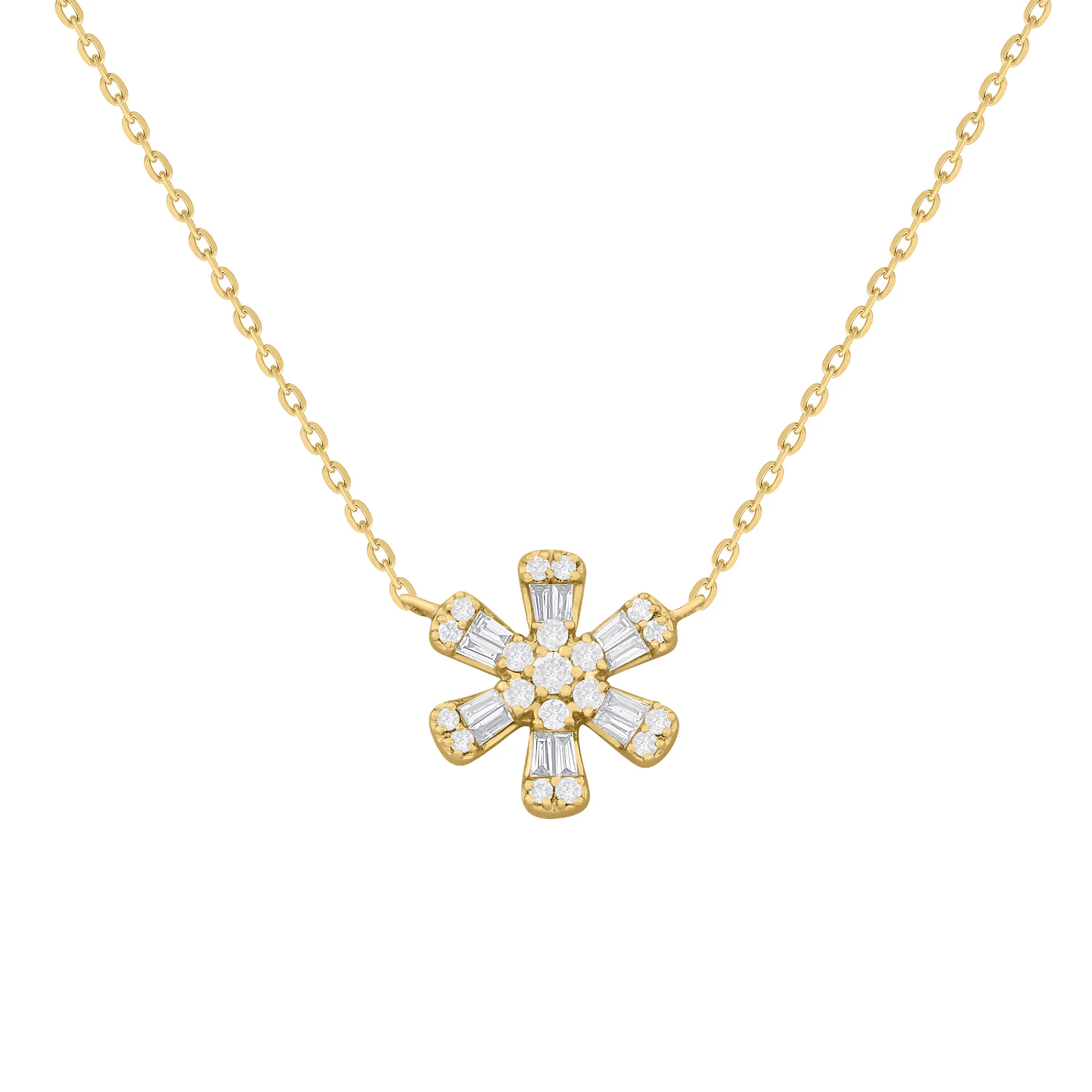 Flower Diamond Necklace - Image 3