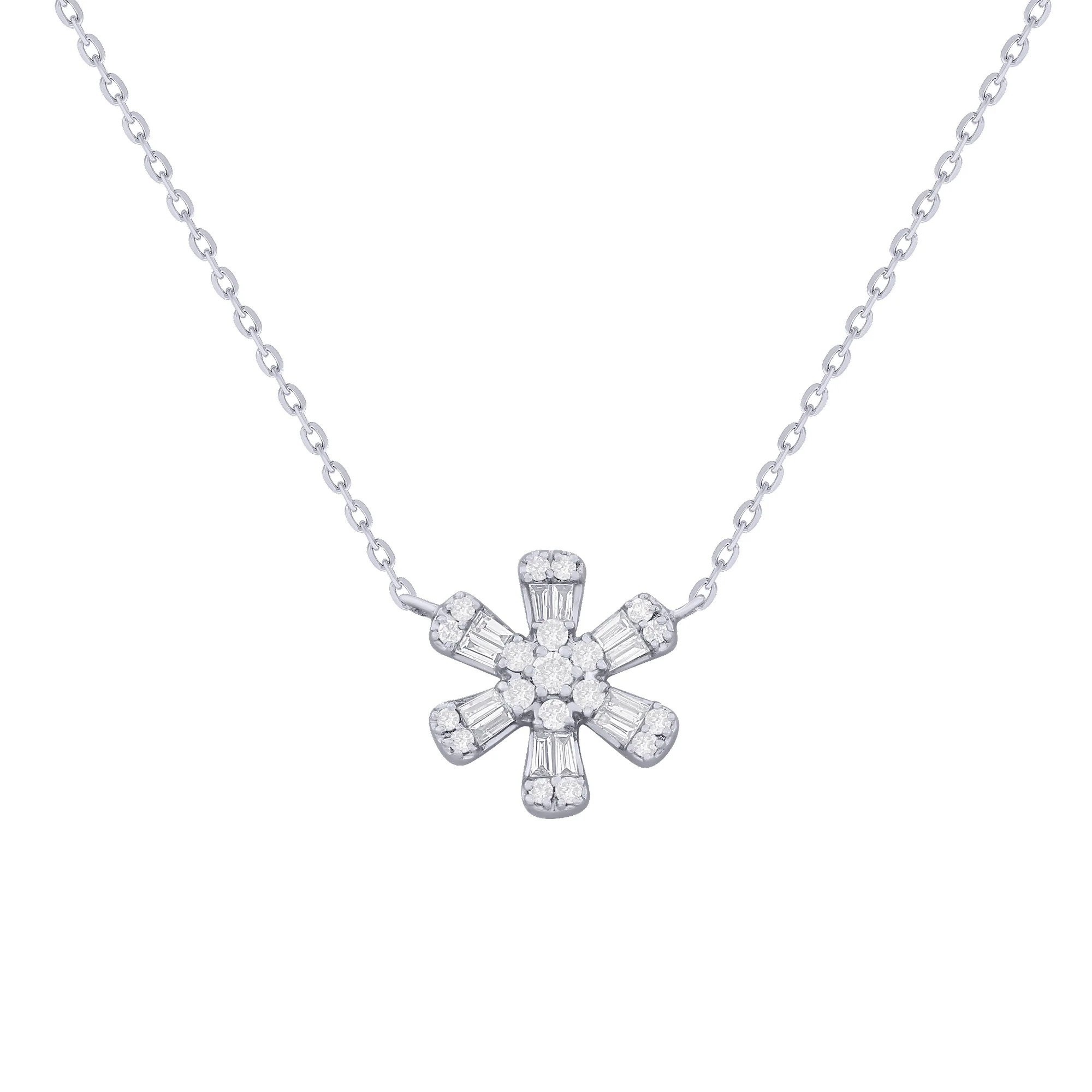 Flower Diamond Necklace - Image 4