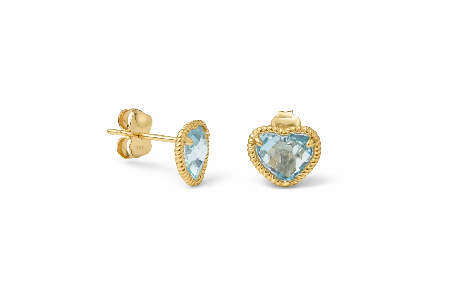 Heart Blue Topaz Rope Halo Jewelry Set - Image 8
