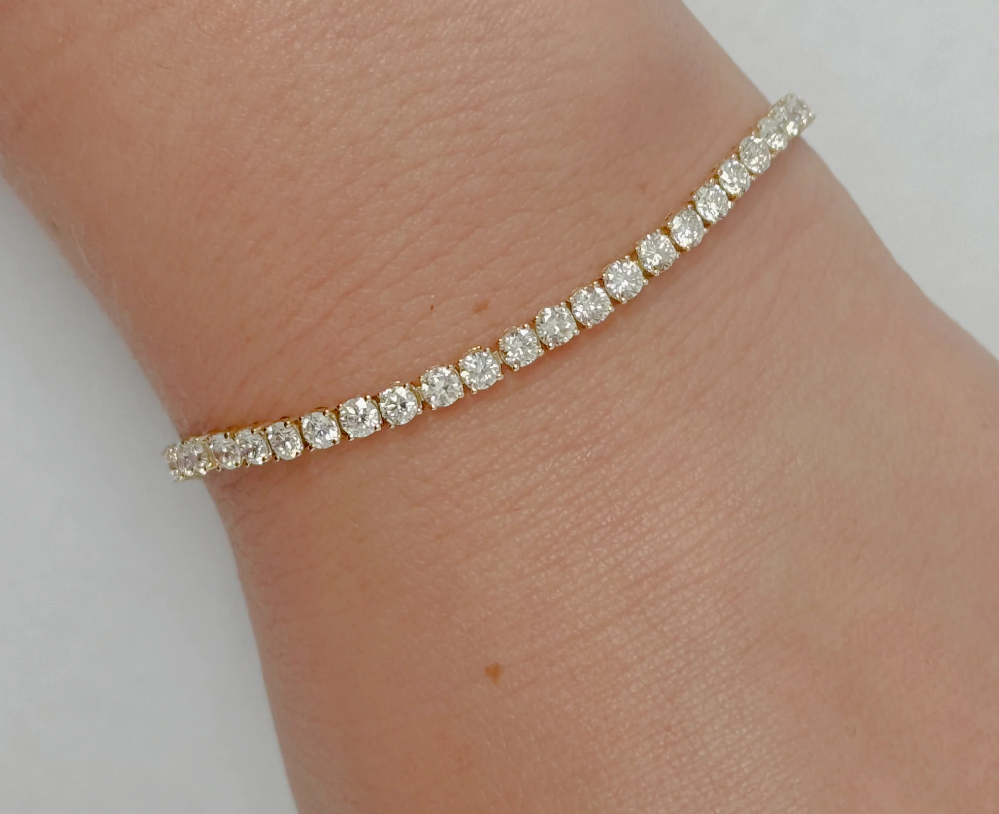 Lab Grown Diamond Tennis Bracelet 4.95 Cts - Image 2