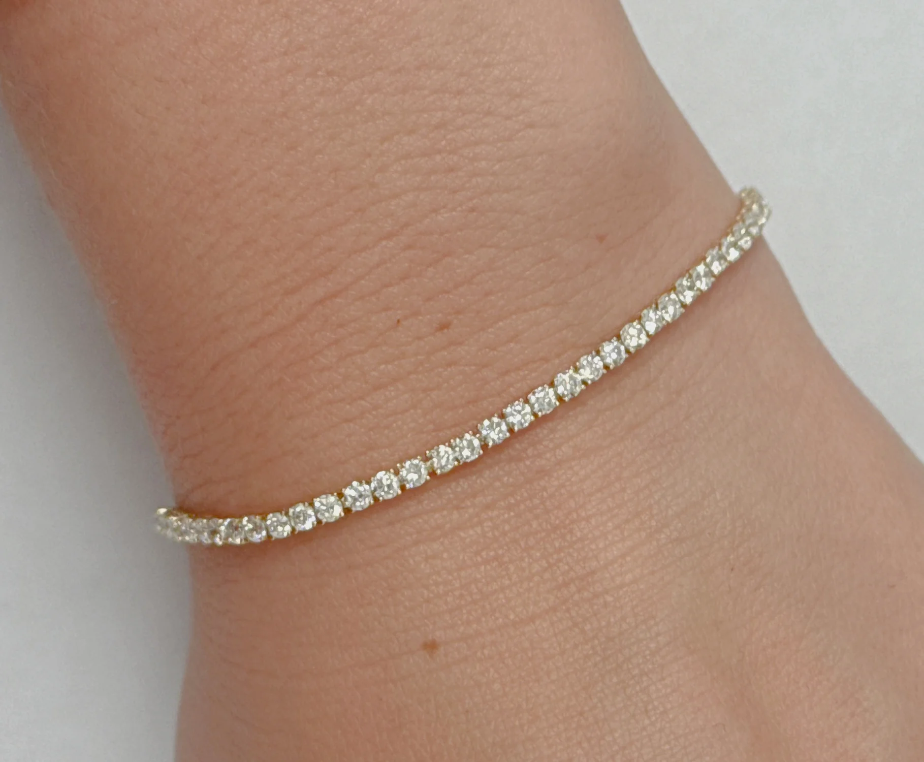 Lab Grown Diamond Tennis Bracelet 3.22 Cts - Image 2