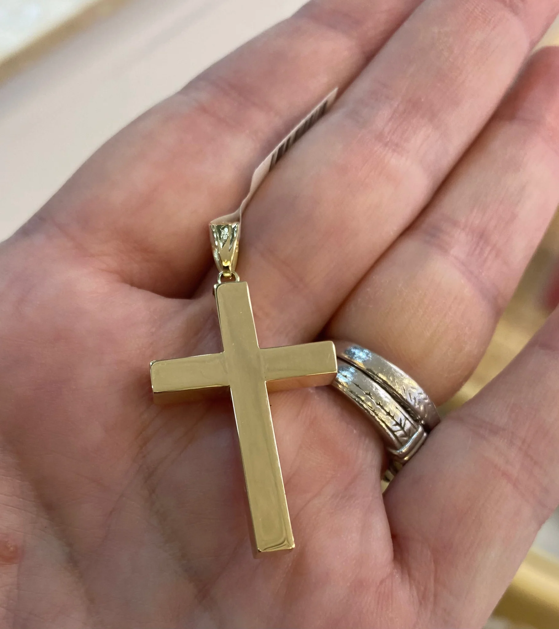Large Square Cross Pendant - Image 4