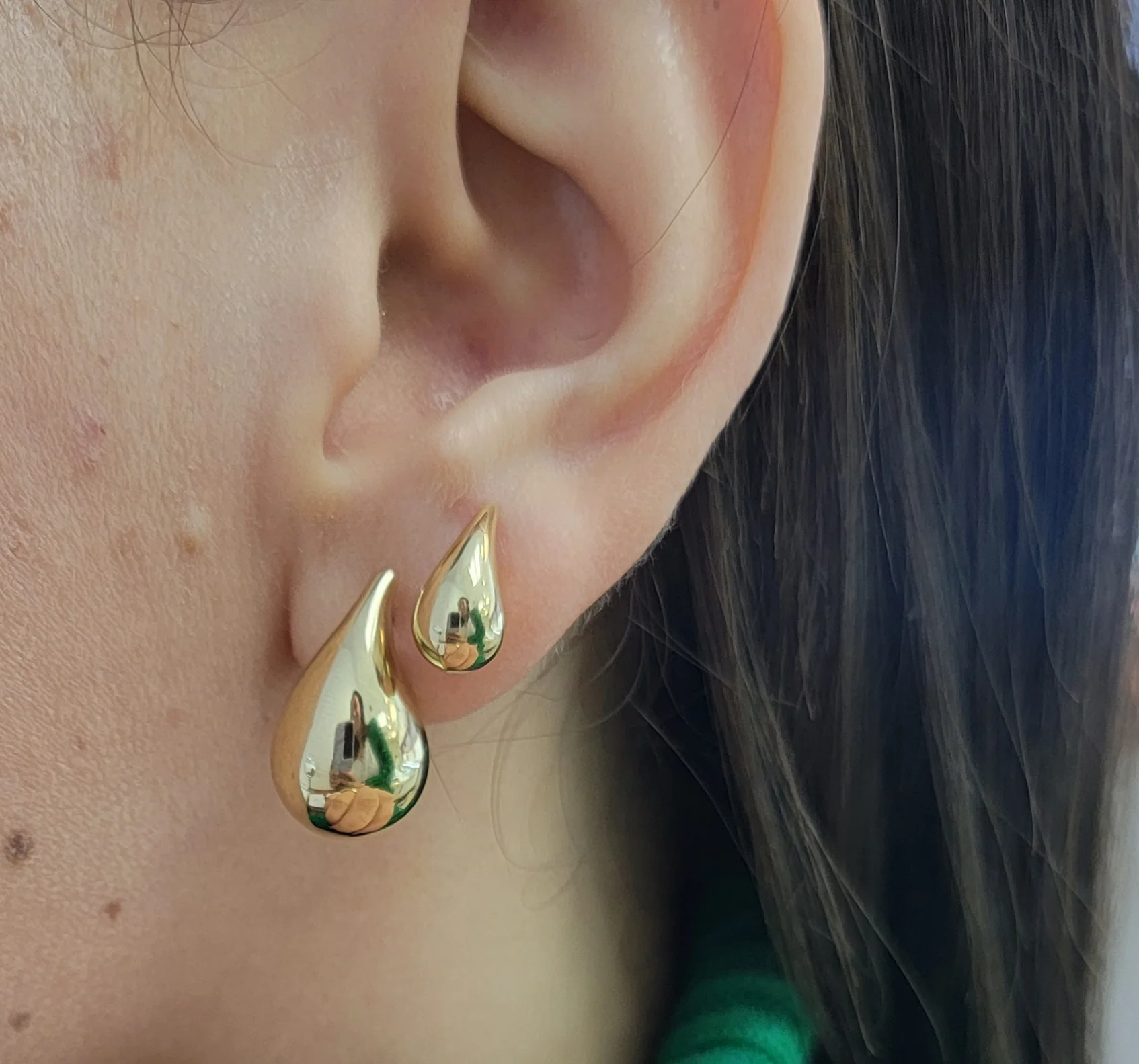 Medium Puff Drop Earrings - Image 3