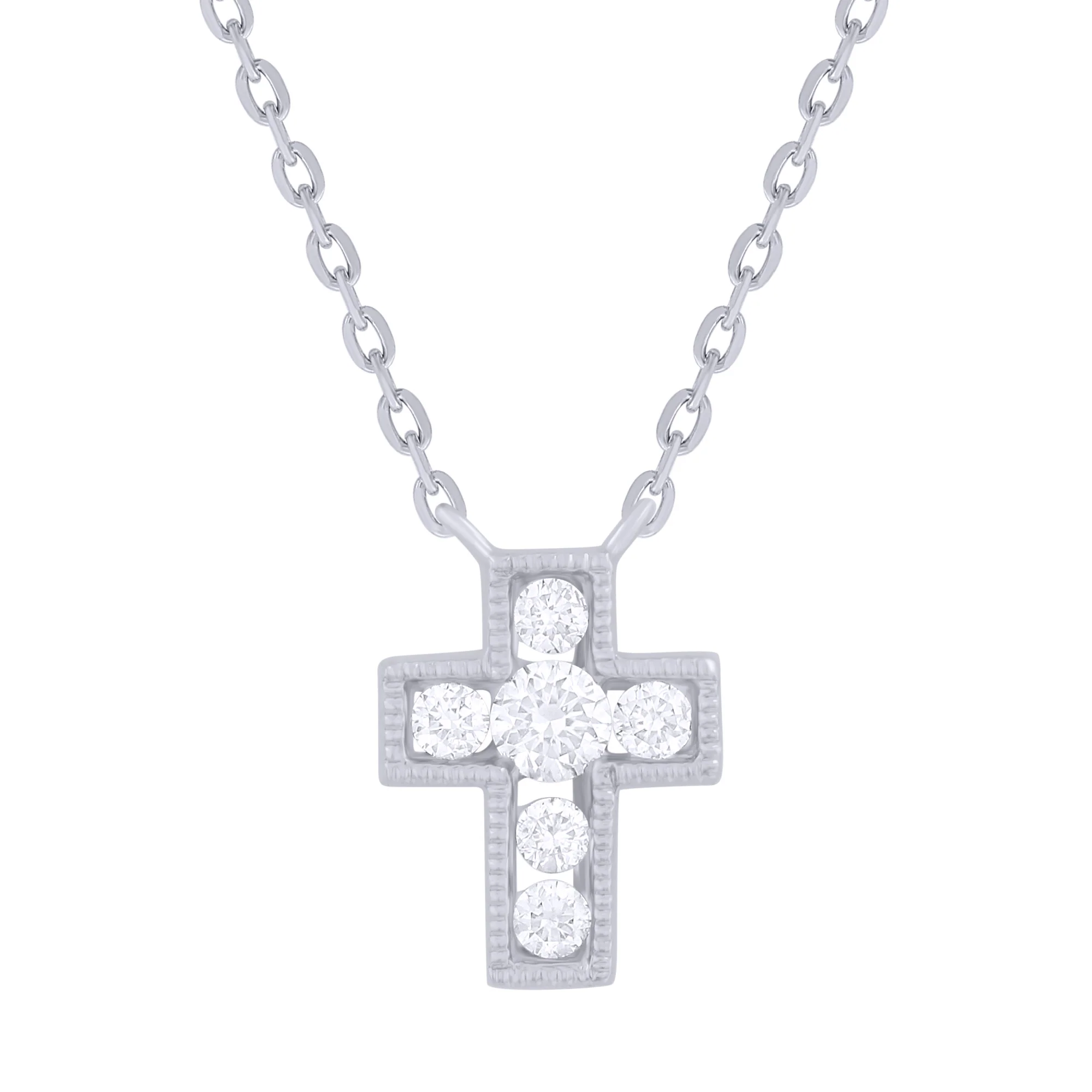 Mini Channel Set Diamond Cross - Image 5