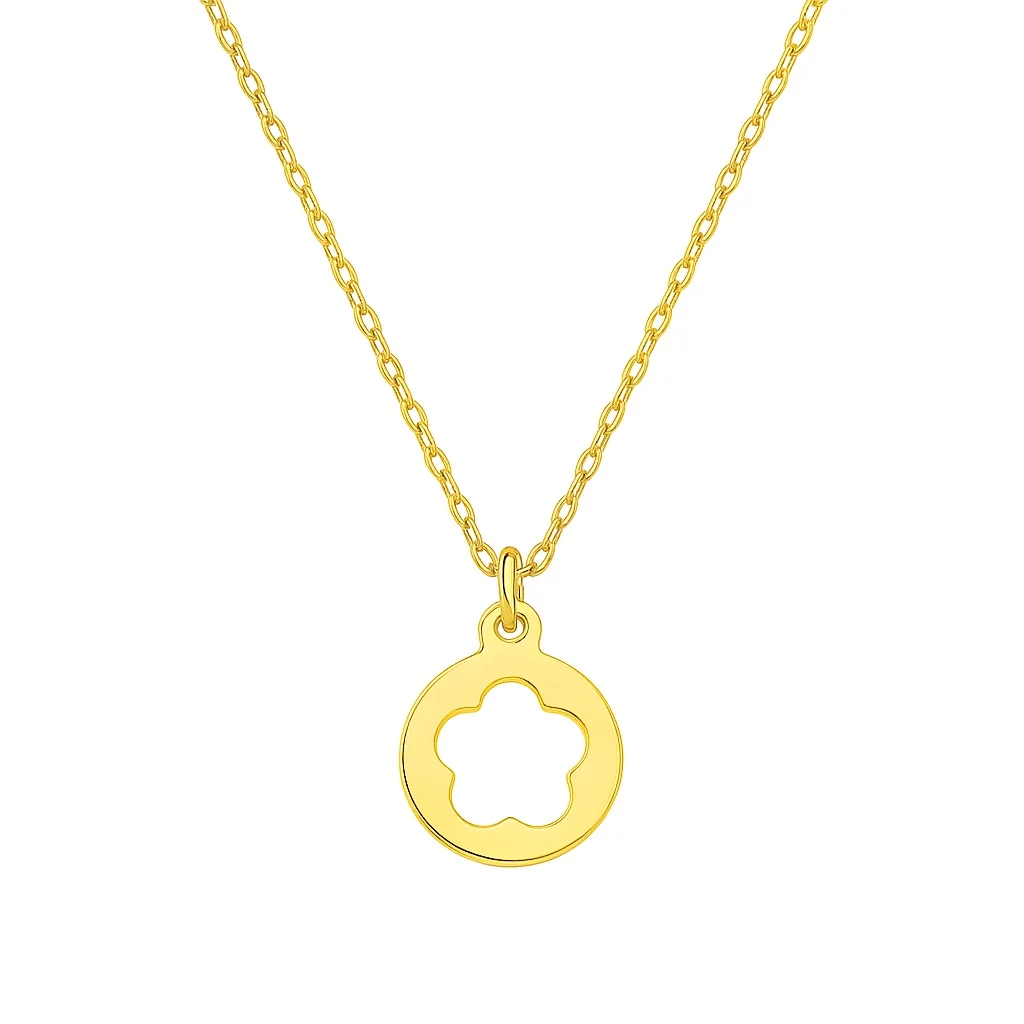 Mini Flower Disc Necklace