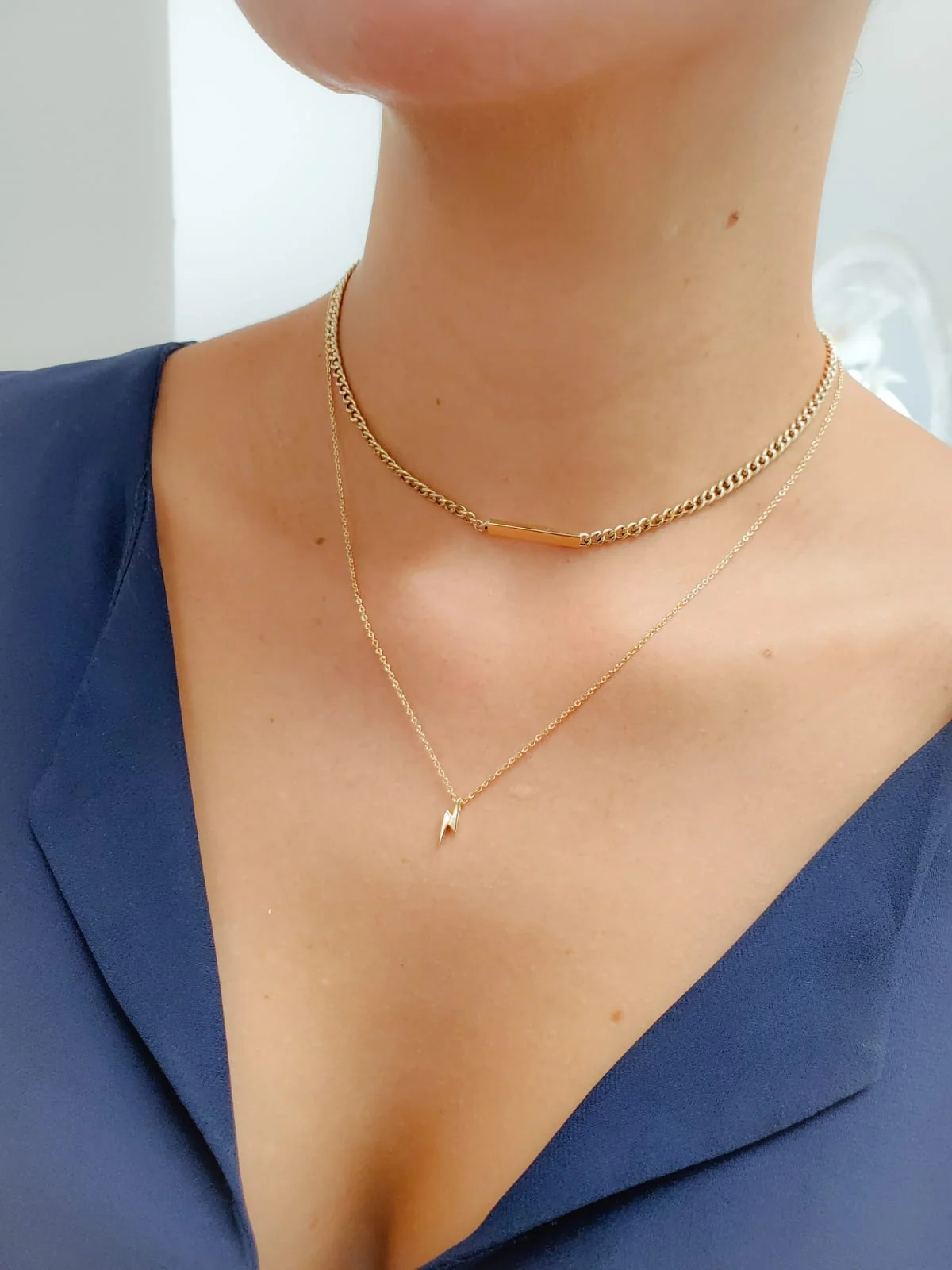 Miniature Lightning Bolt Necklace - Image 2