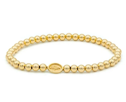 Miraculous Gold Filled Elastic Bracelet 8X6mm