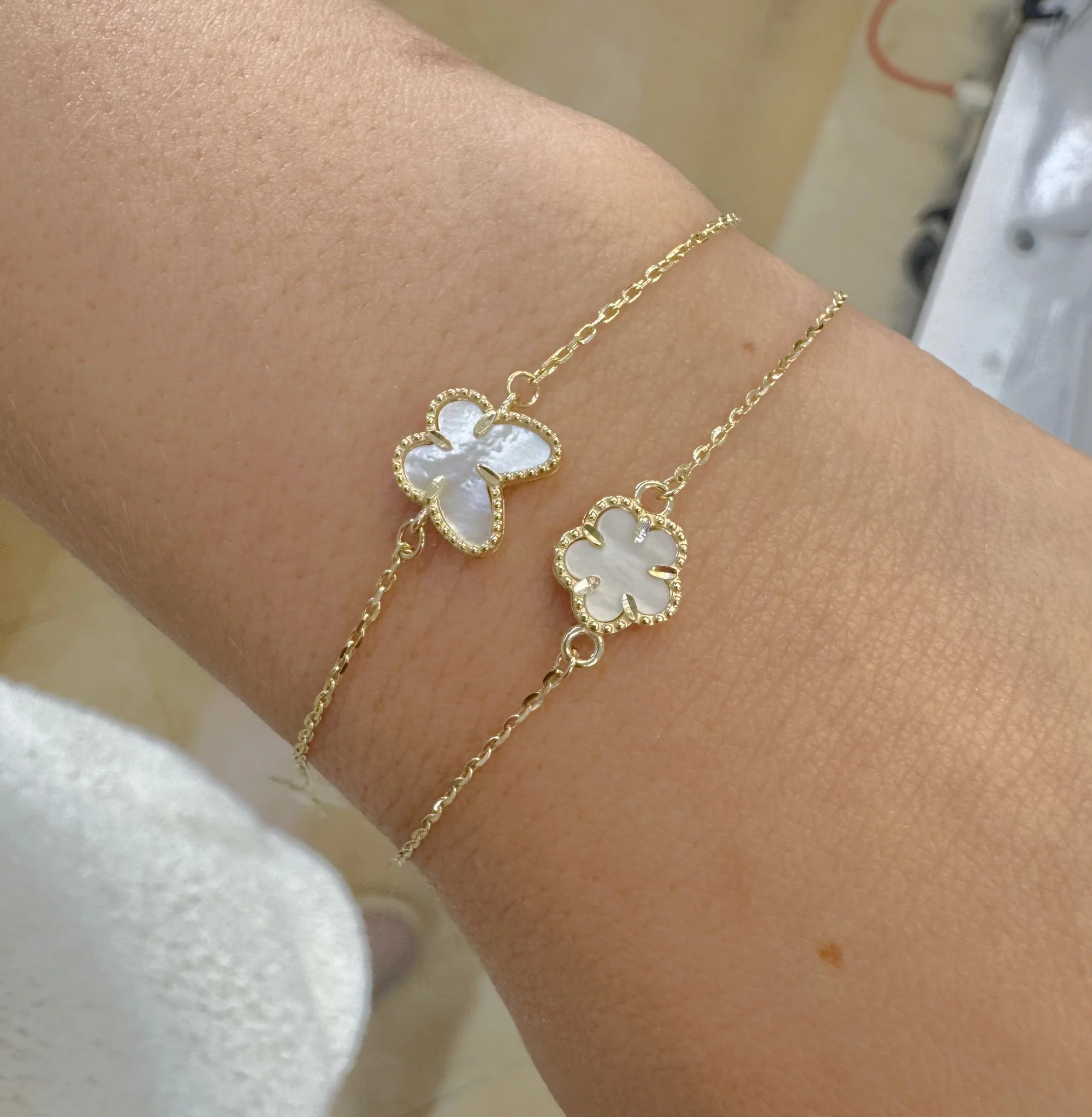 Mother of Pearl Butterfly Bracelet - Image 2