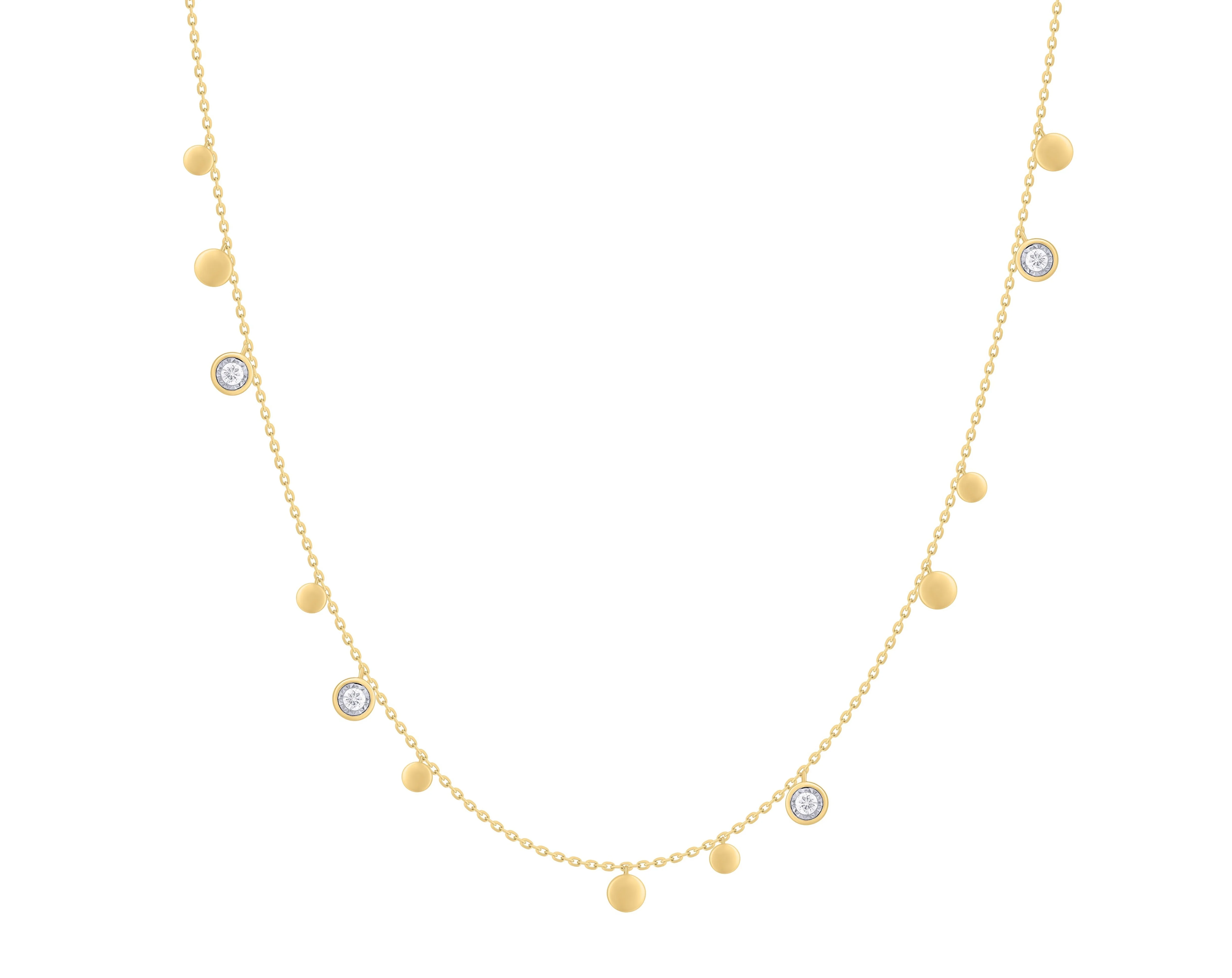 Multi Circle Diamond Illusion Necklace