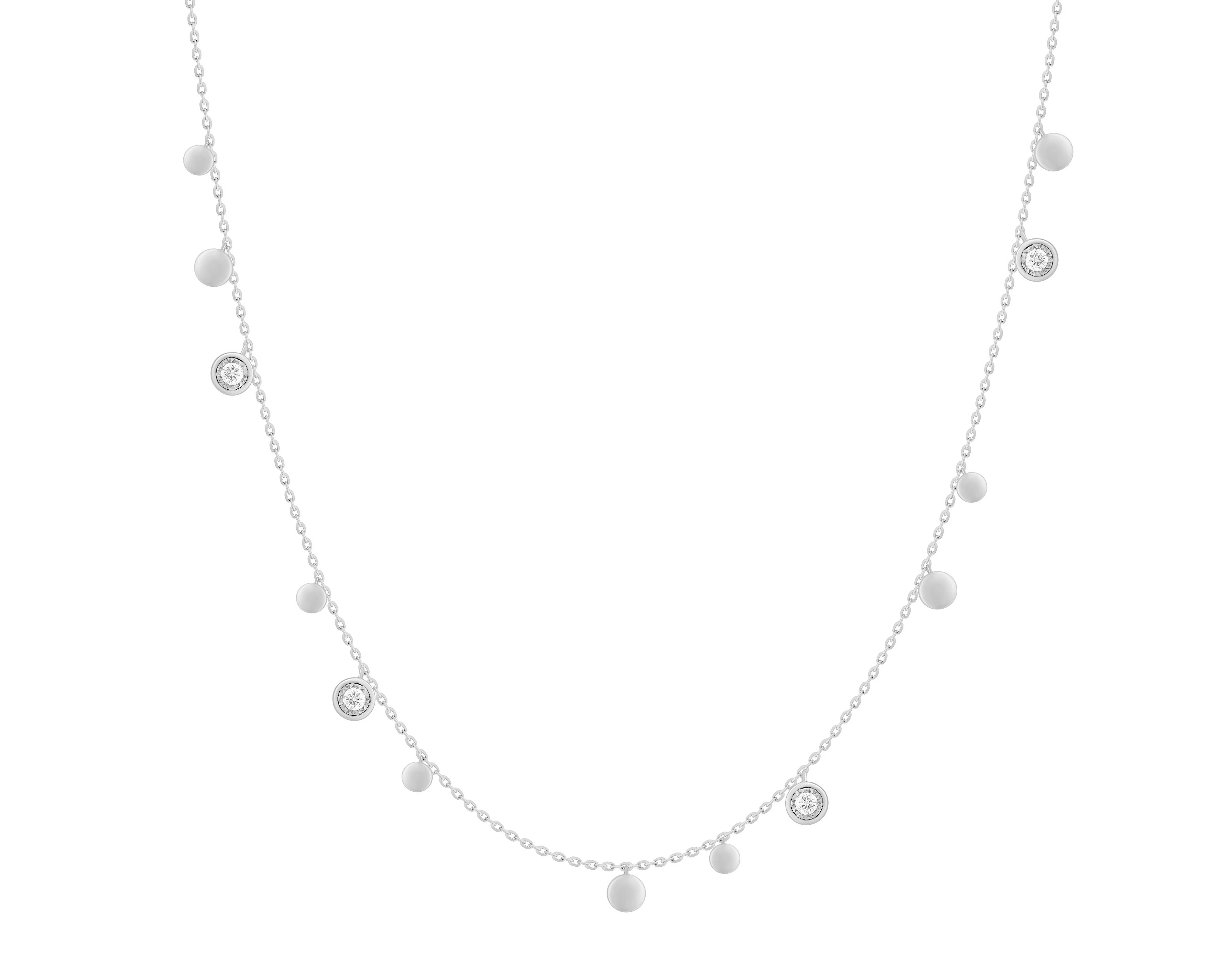 Multi Circle Diamond Illusion Necklace - Image 4
