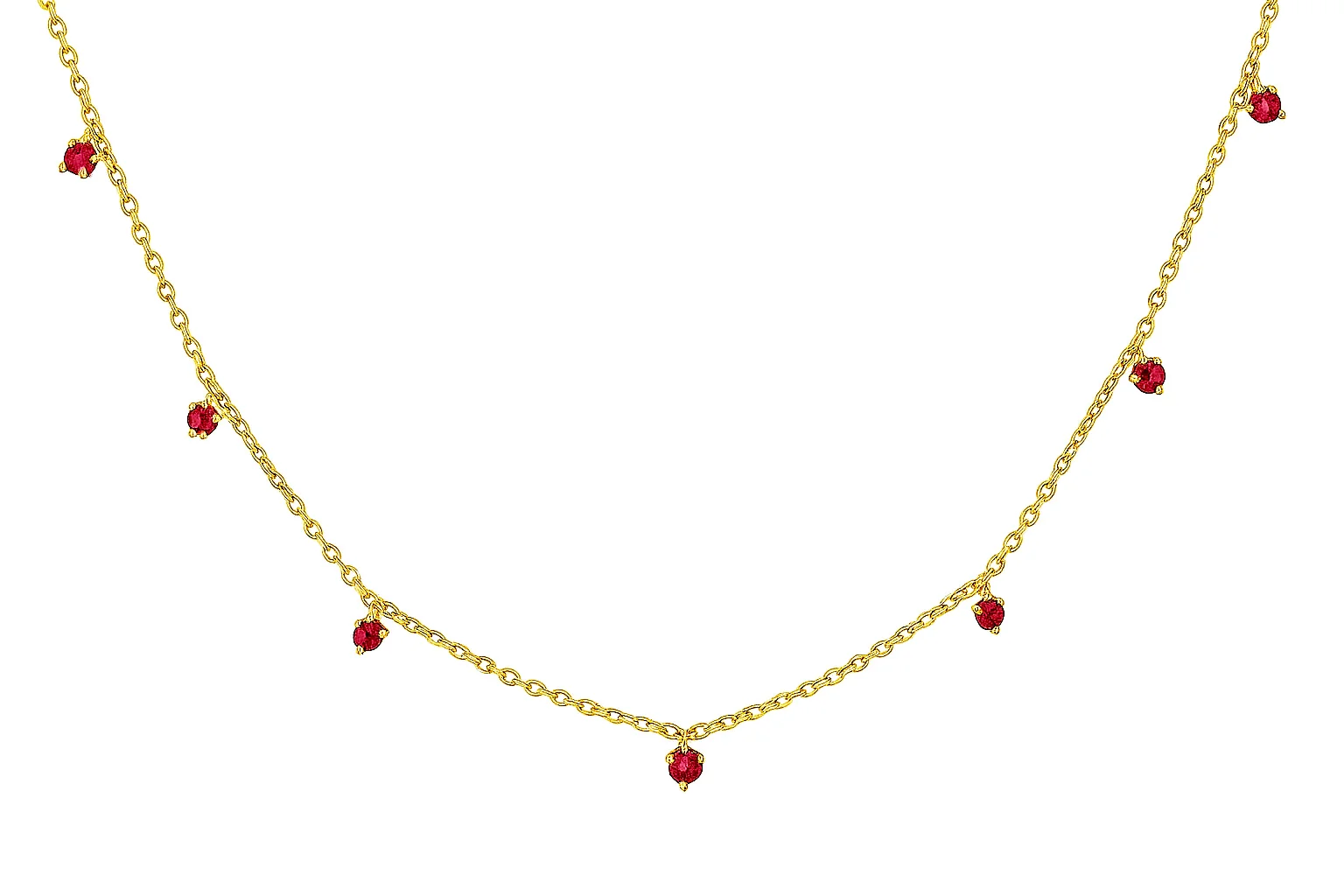 Multi Dangling Color Stone Necklace - Image 3