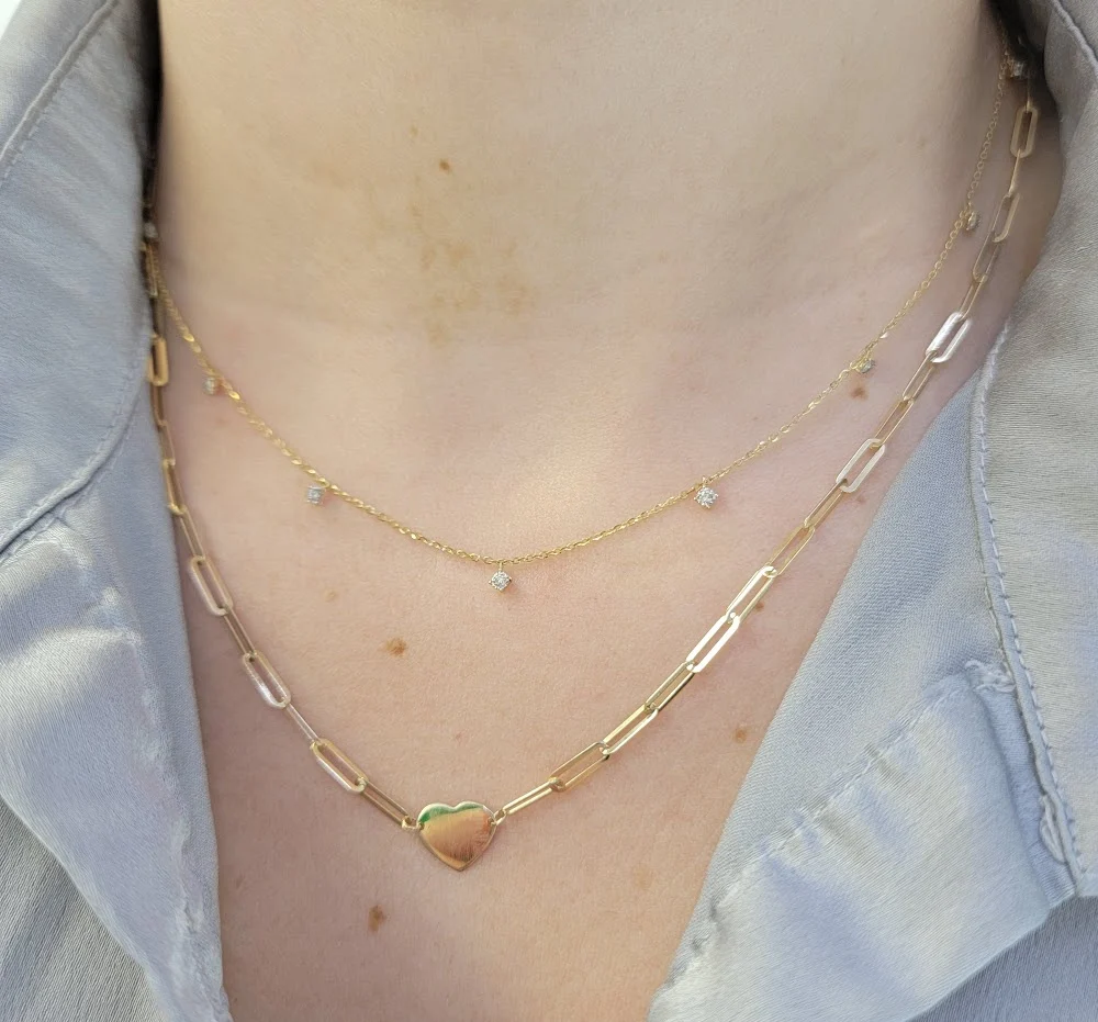 Multi Dangling Diamond Illusion Necklace - Image 2
