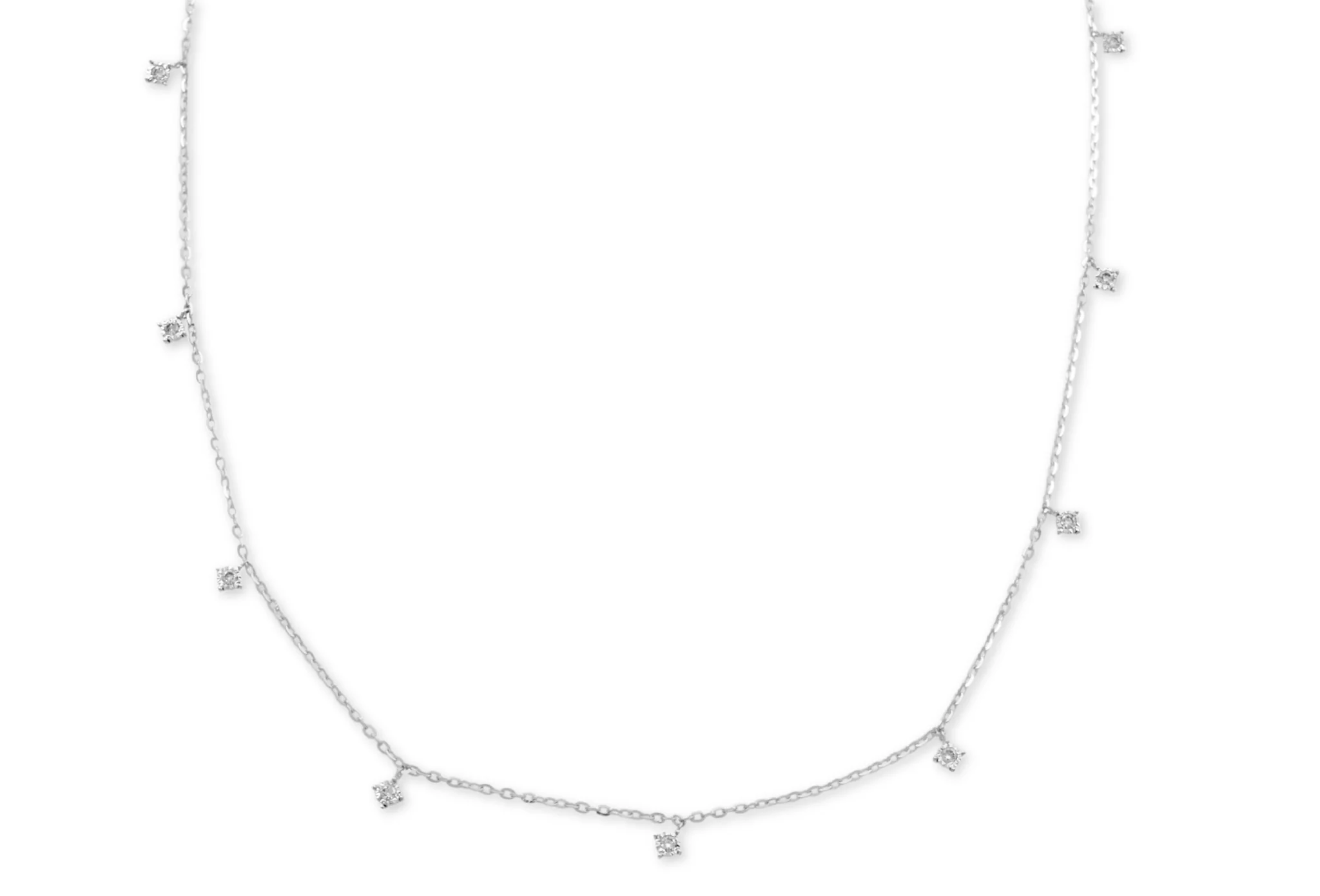 Multi Dangling Diamond Illusion Necklace - Image 7