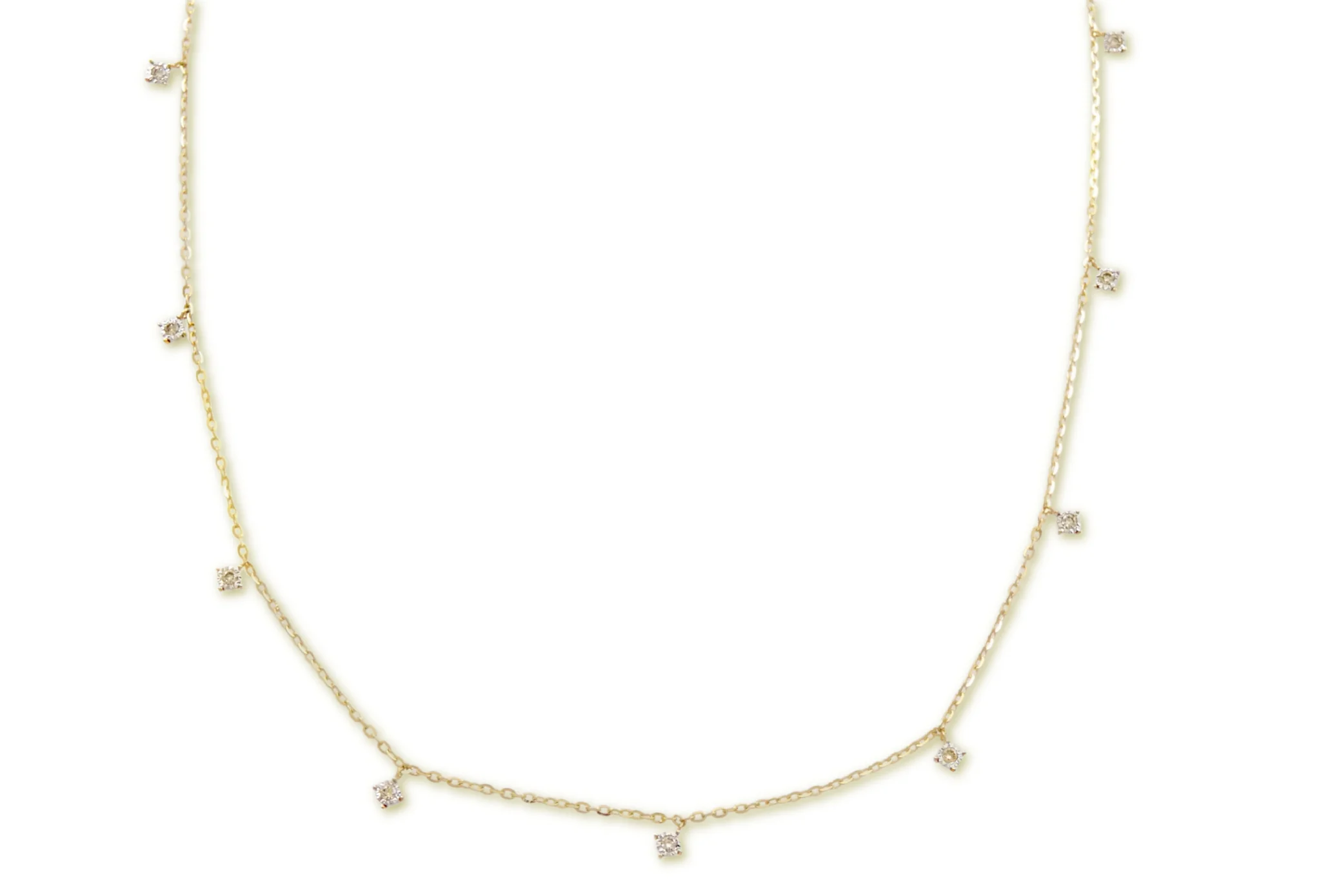 Multi Dangling Diamond Illusion Necklace - Image 8