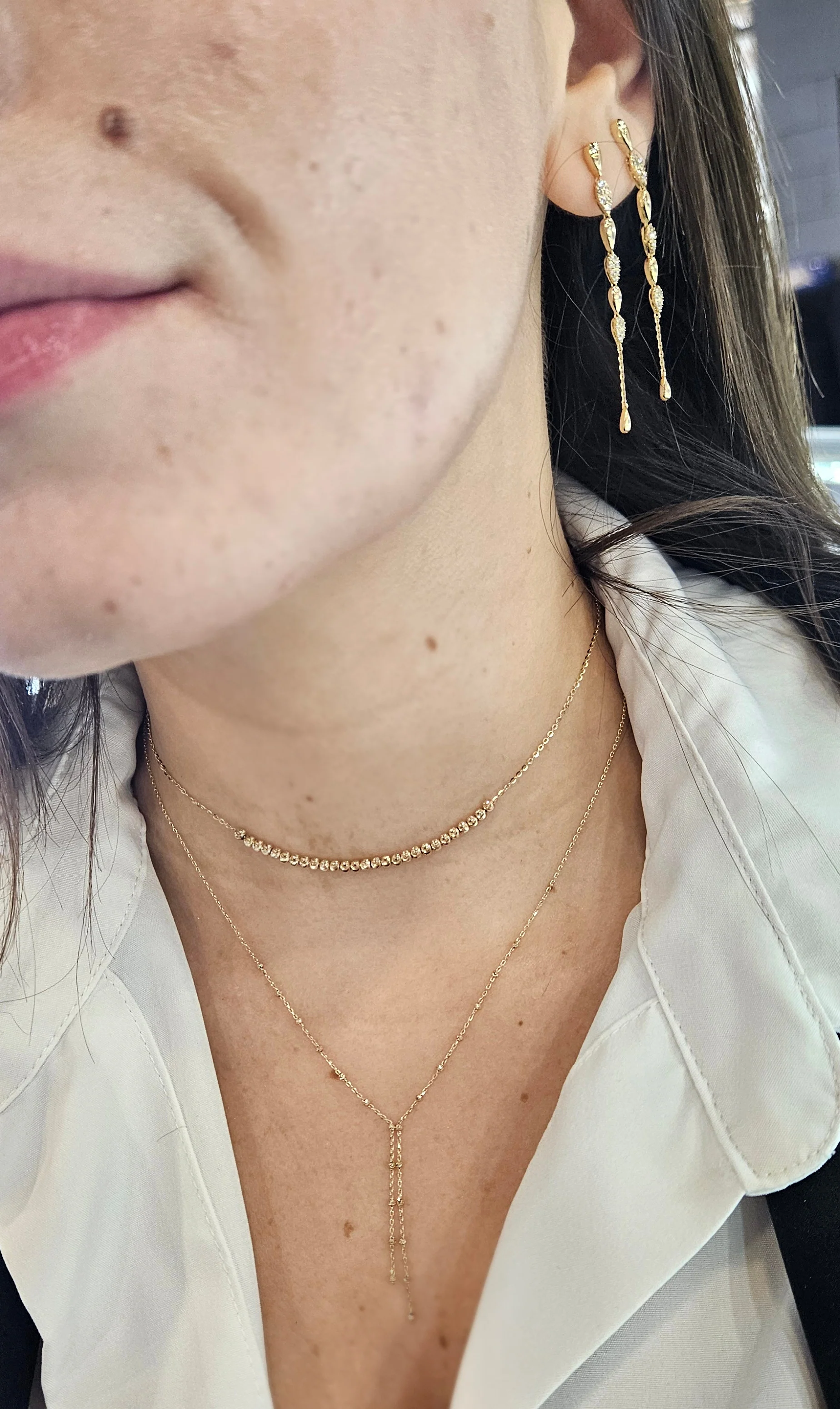 Multibead Lariat  Necklace - Image 2