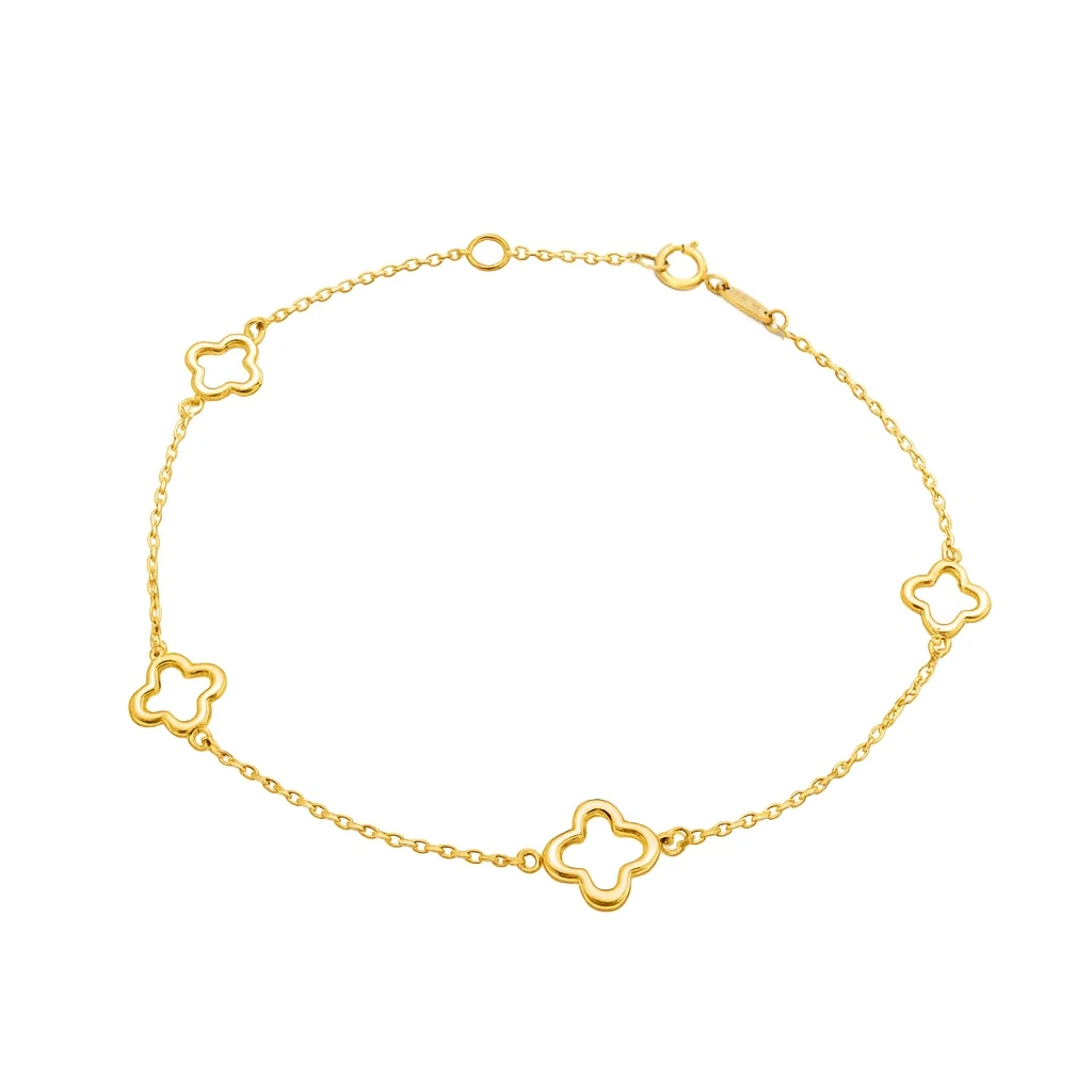 Open Mini Clover Station Bracelet
