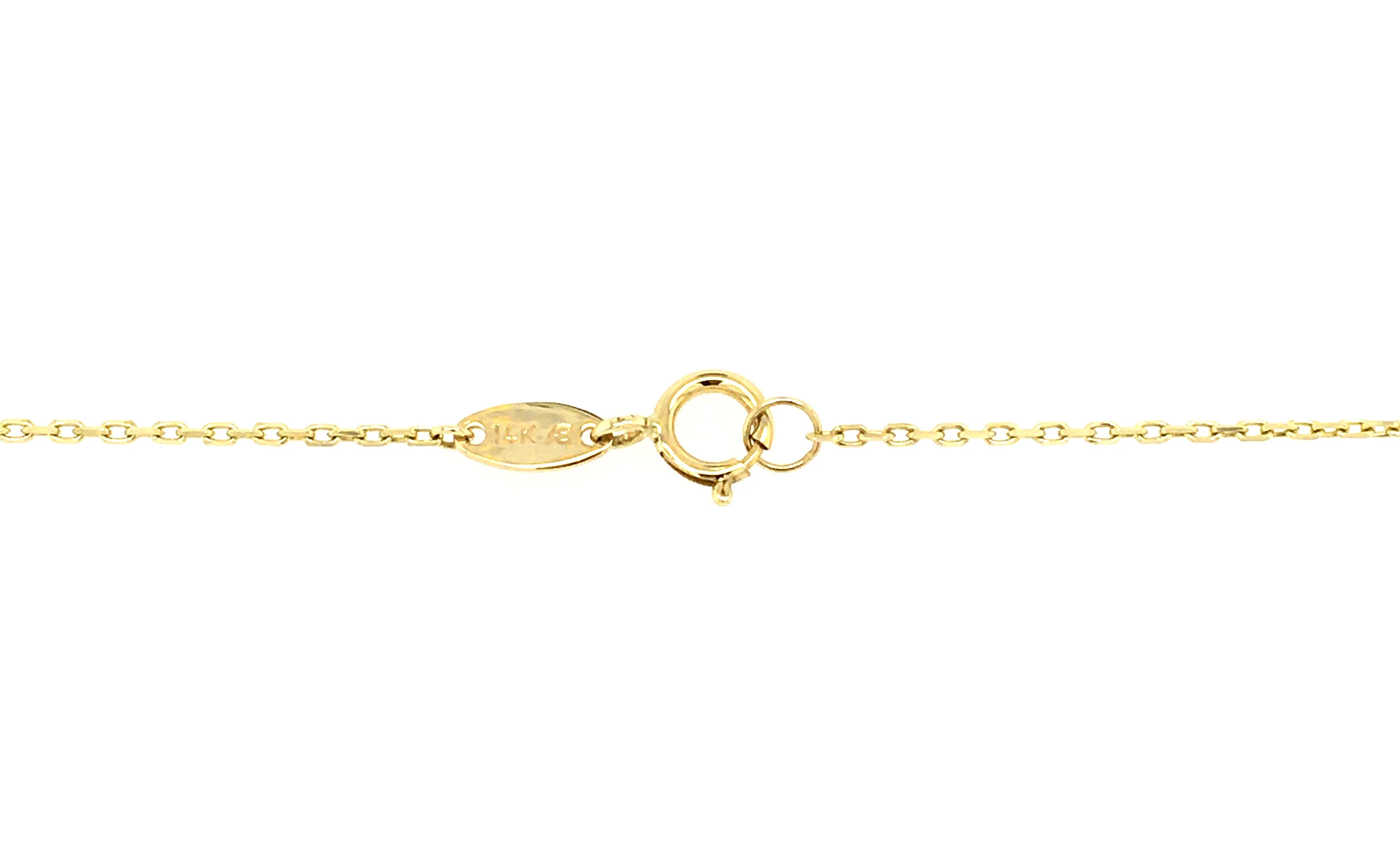 Single Block Initial Letter Necklace 14 Karat Gold - Image 4