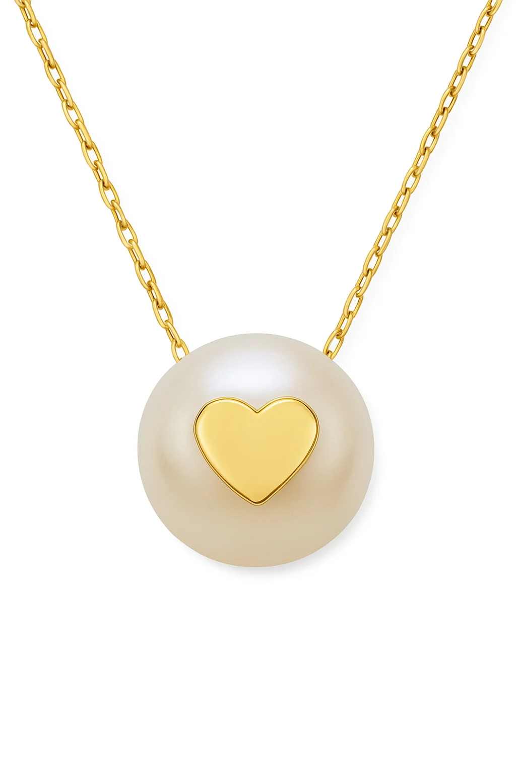 Single Pearl Necklace with Flower or Heart Motif Center - Image 3