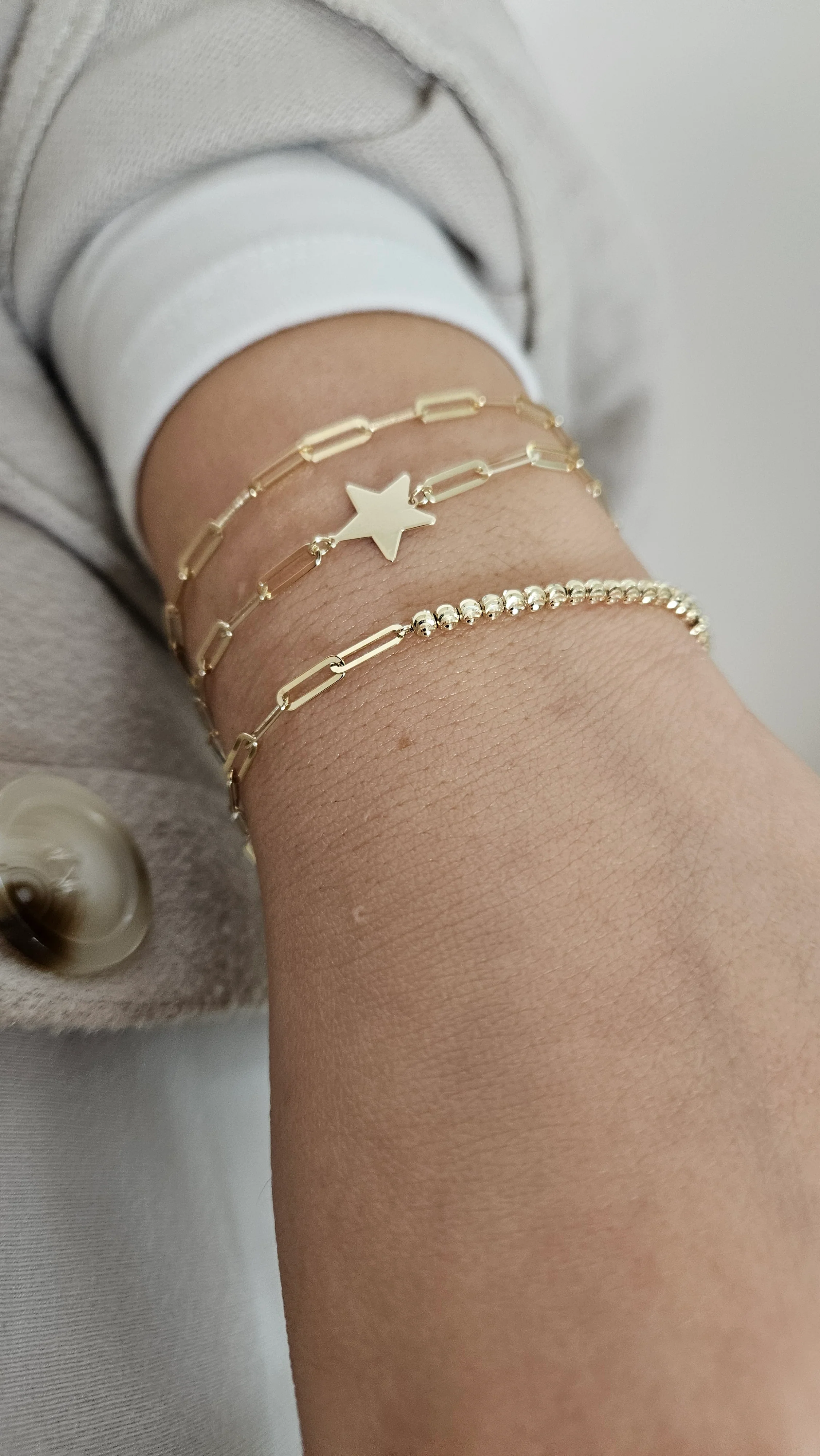 Star Charm on Paperclip bracelet - Image 2