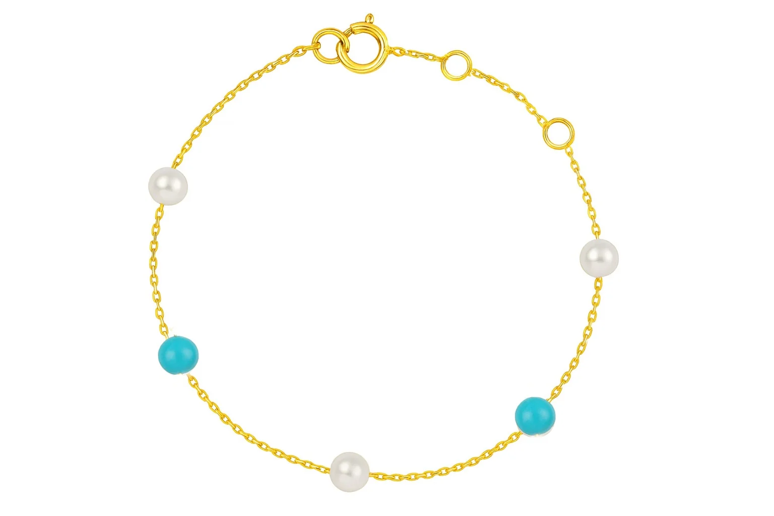 Station Color Stone Bead Bracelet 3mm - Image 6