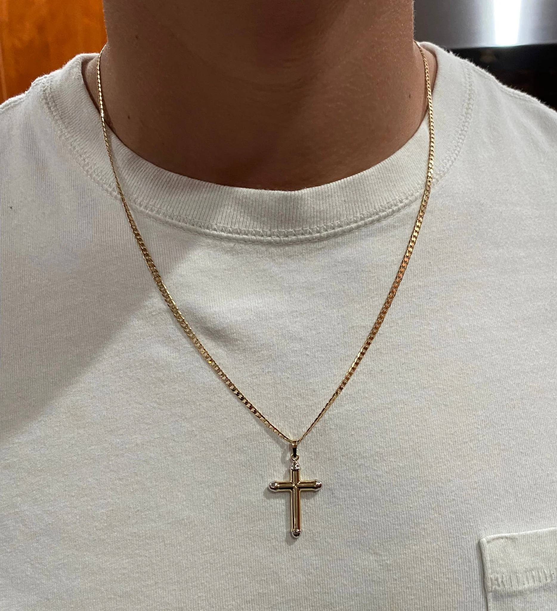 Two-Tone Tube Design Cross for Men - Image 2