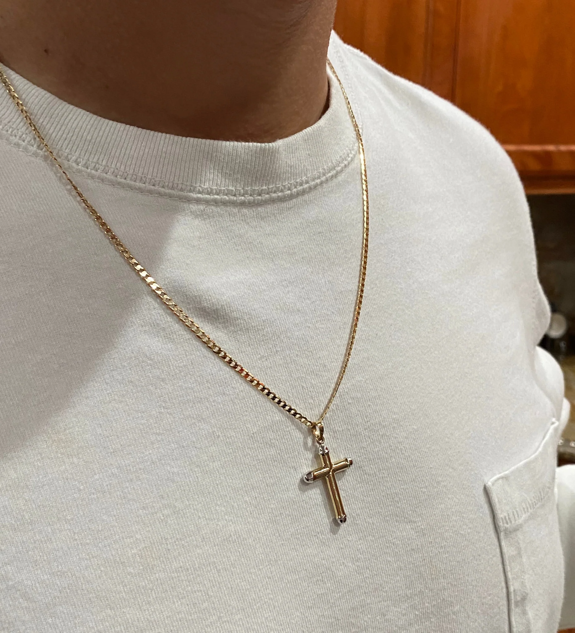 Two-Tone Tube Design Cross for Men - Image 4
