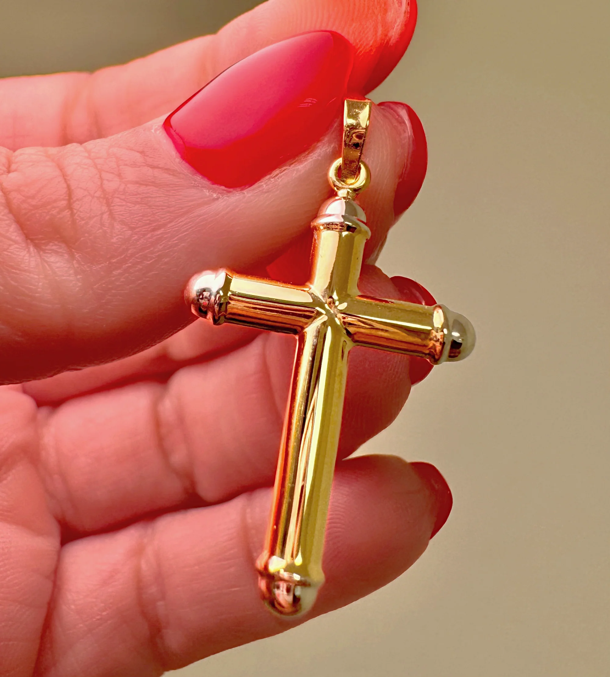 Two-Tone Tube Design Cross for Men - Image 5