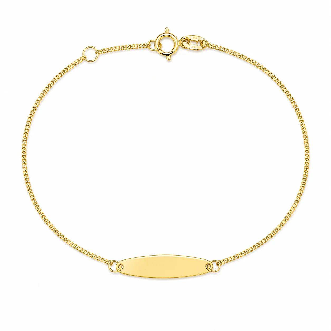 Thin Curb Link Baby ID Bracelet Newborn to 3 years