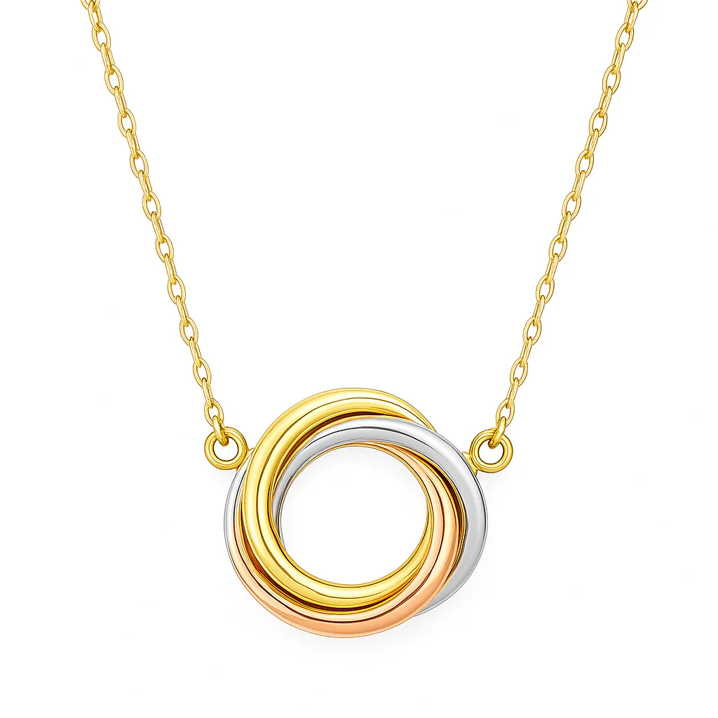 Tricolor Love Knot Necklace
